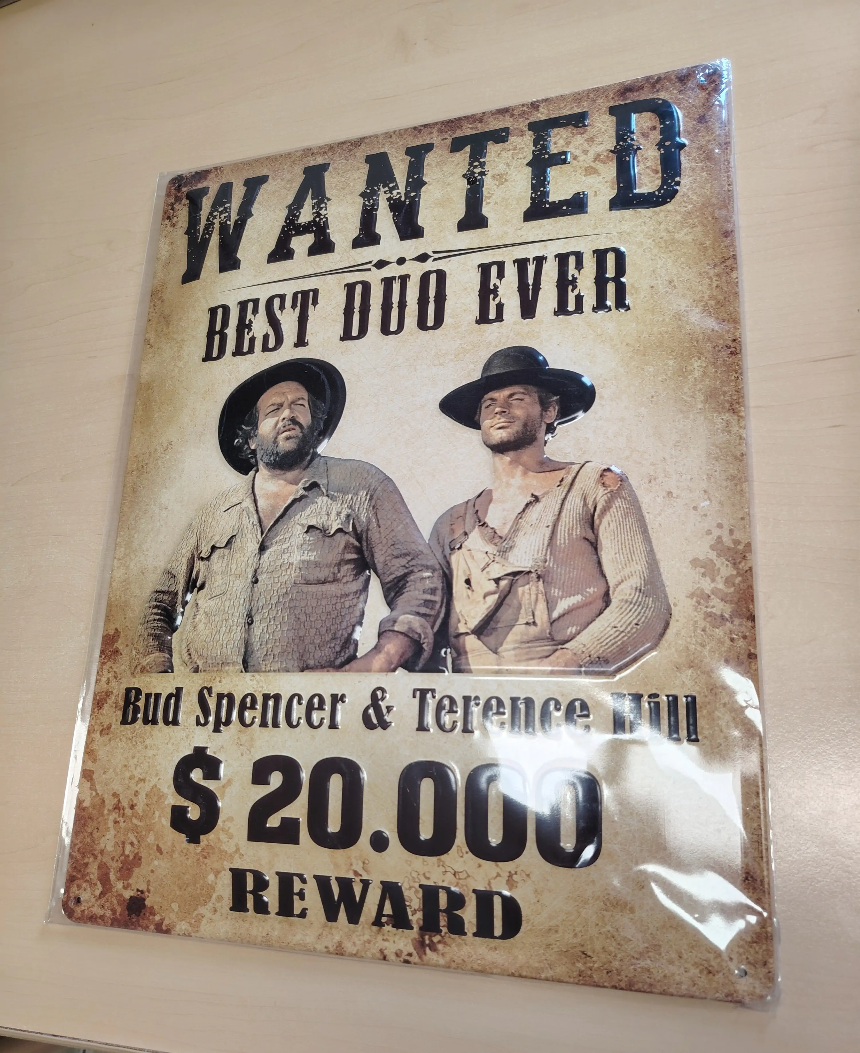 Bud Spencer & Terence Hill Plechová Ceduľa Wanted 30 x 40 cm produktová fotografia