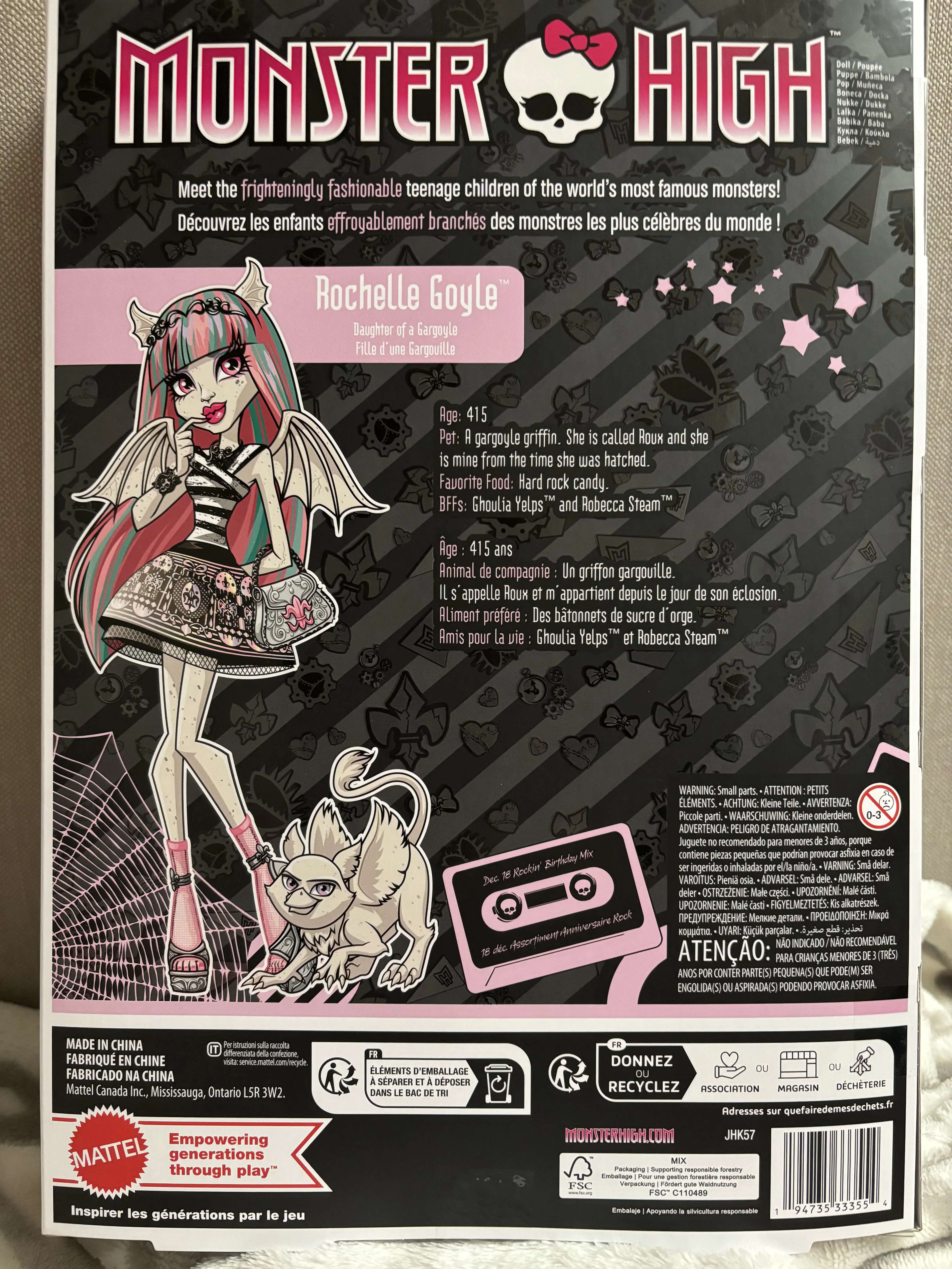 Monster High zberateľská bábika Rochelle Goyle produktová fotografia