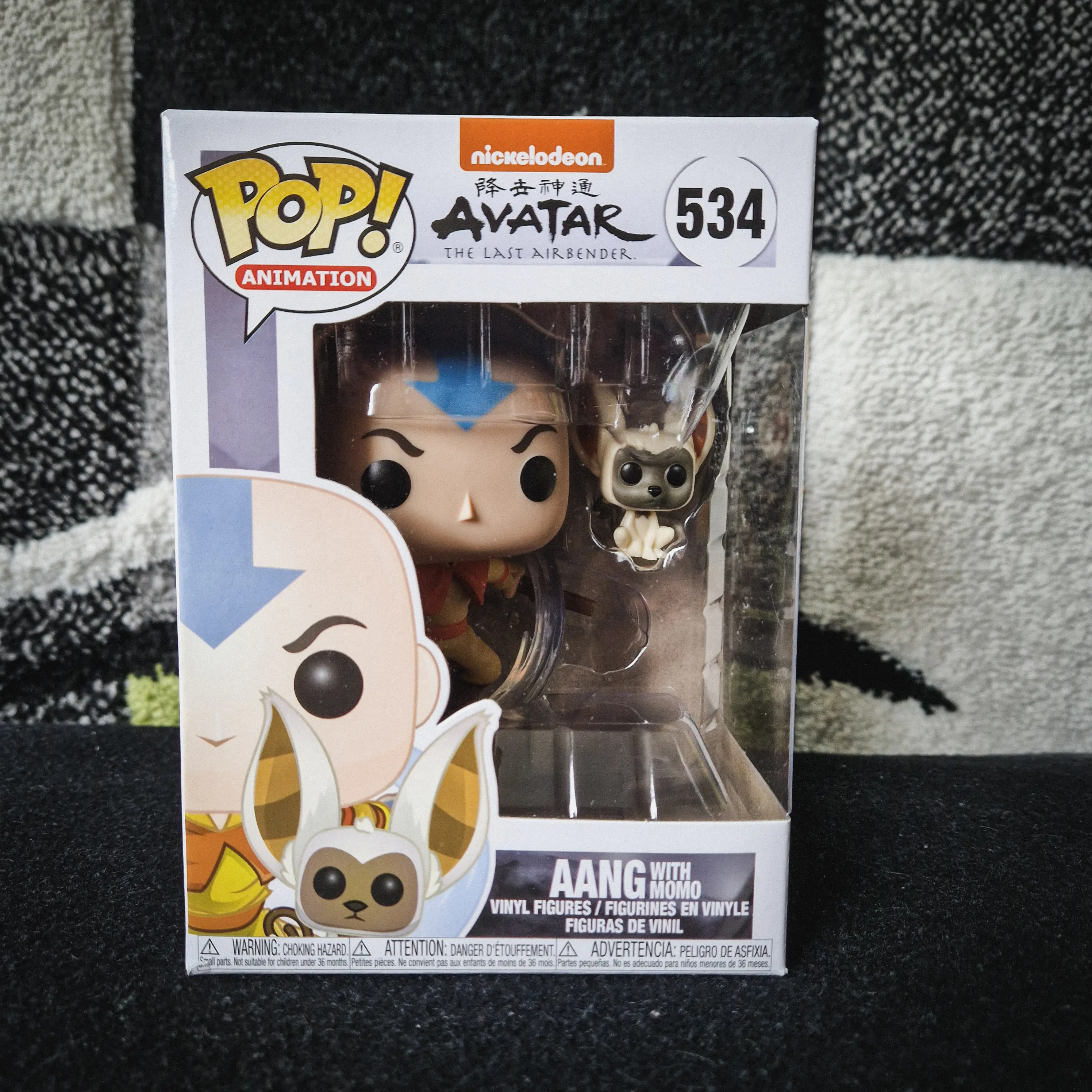 Avatar The Last Airbender POP! Animation Vinyl Figúrka Aang w/ Momo 9 cm termékfotó