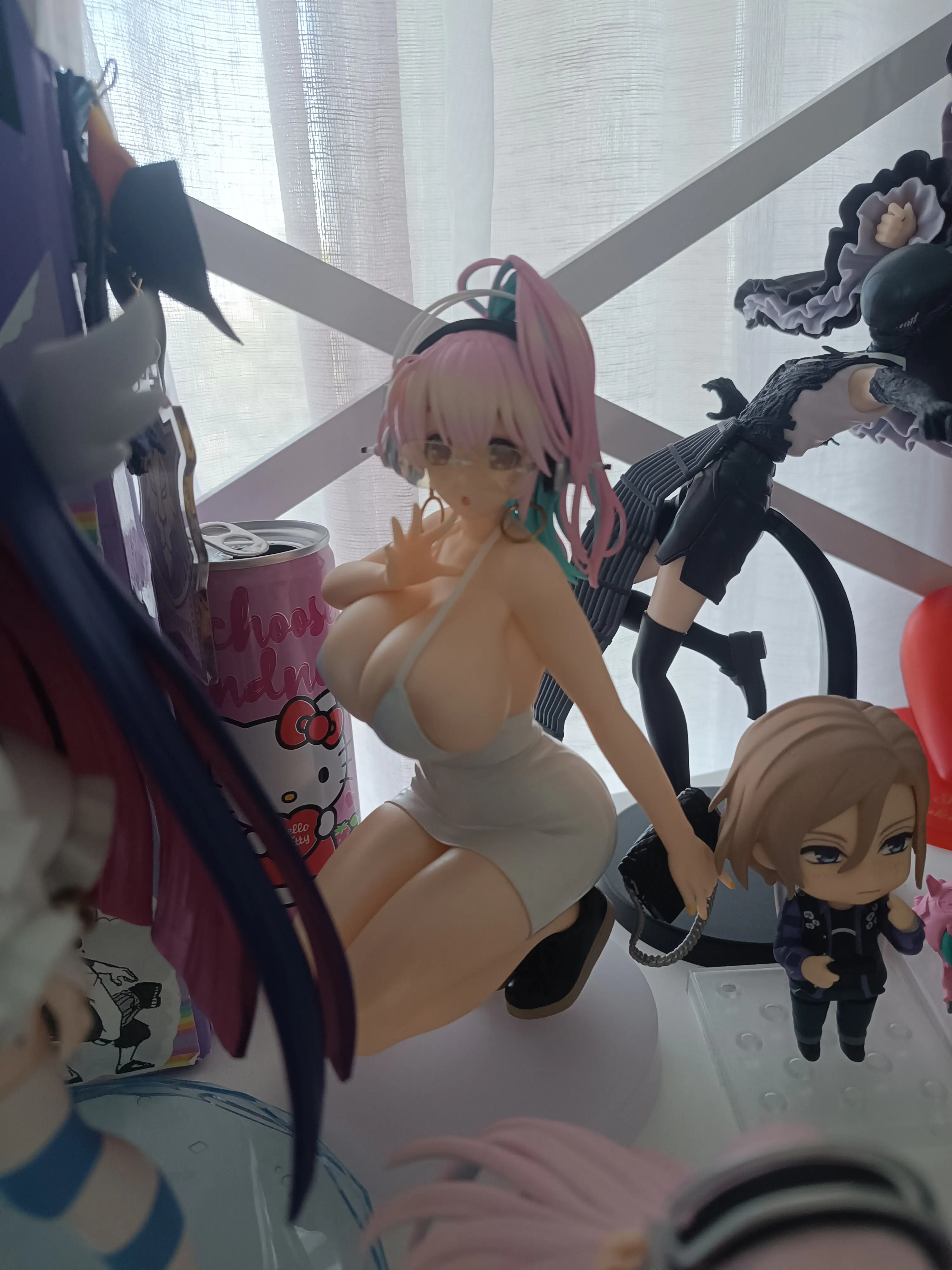 Super Sonico Pop Up Parade PVC socha Super Sonico: 15th Mini Dress Ver. L Size 20 cm produktová fotografia