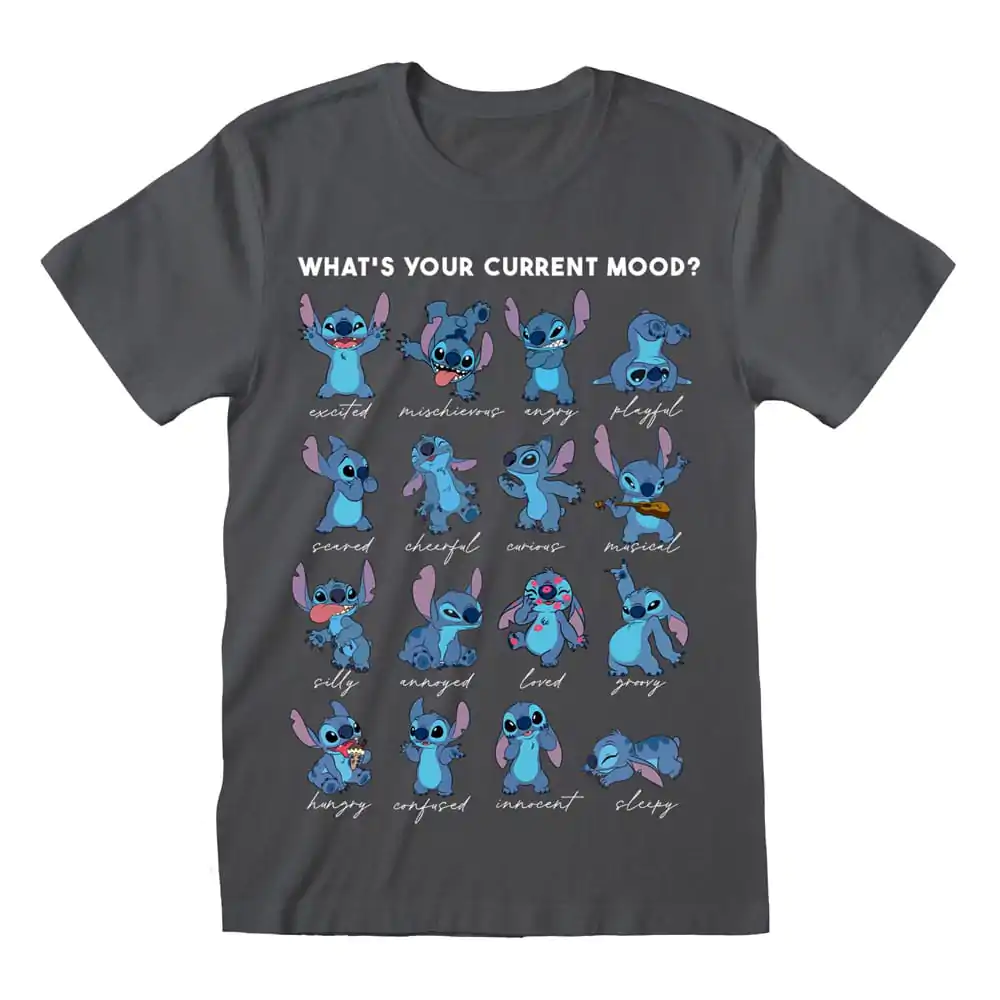 Lilo & Stitch T-Shirt Stitch Emotions Charcoal tričko produktová fotografia