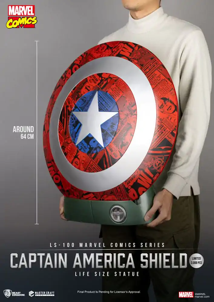 Marvel Comics PVC Captain America Štít Socha v životnej veľkosti 64 cm produktová fotografia