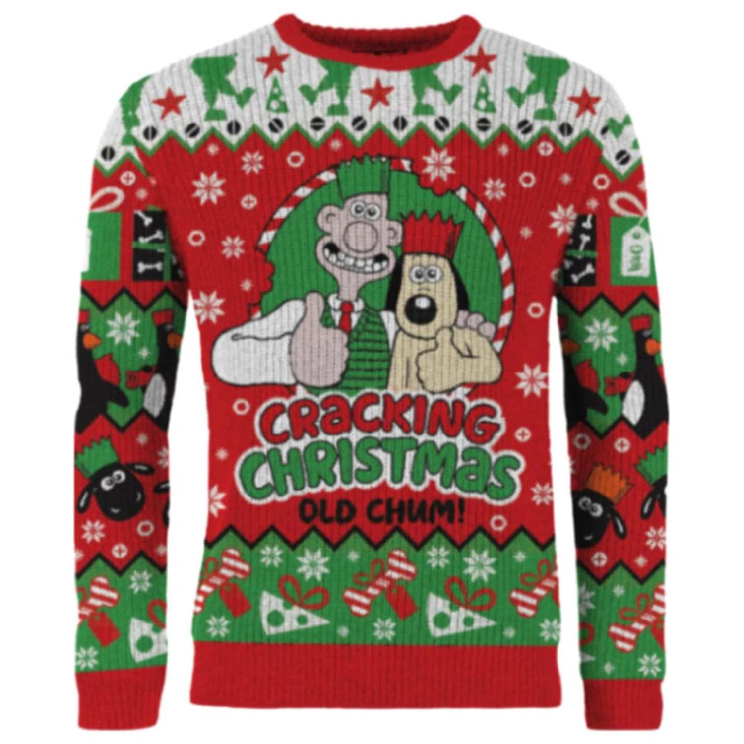 Wallace & Gromit vianočný sveter Cracking Christmas Old Chum! produktová fotografia