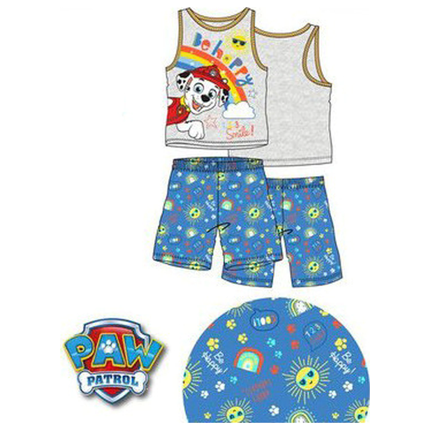 PAW Patrol Smile Detské krátke pyžamá produktová fotografia