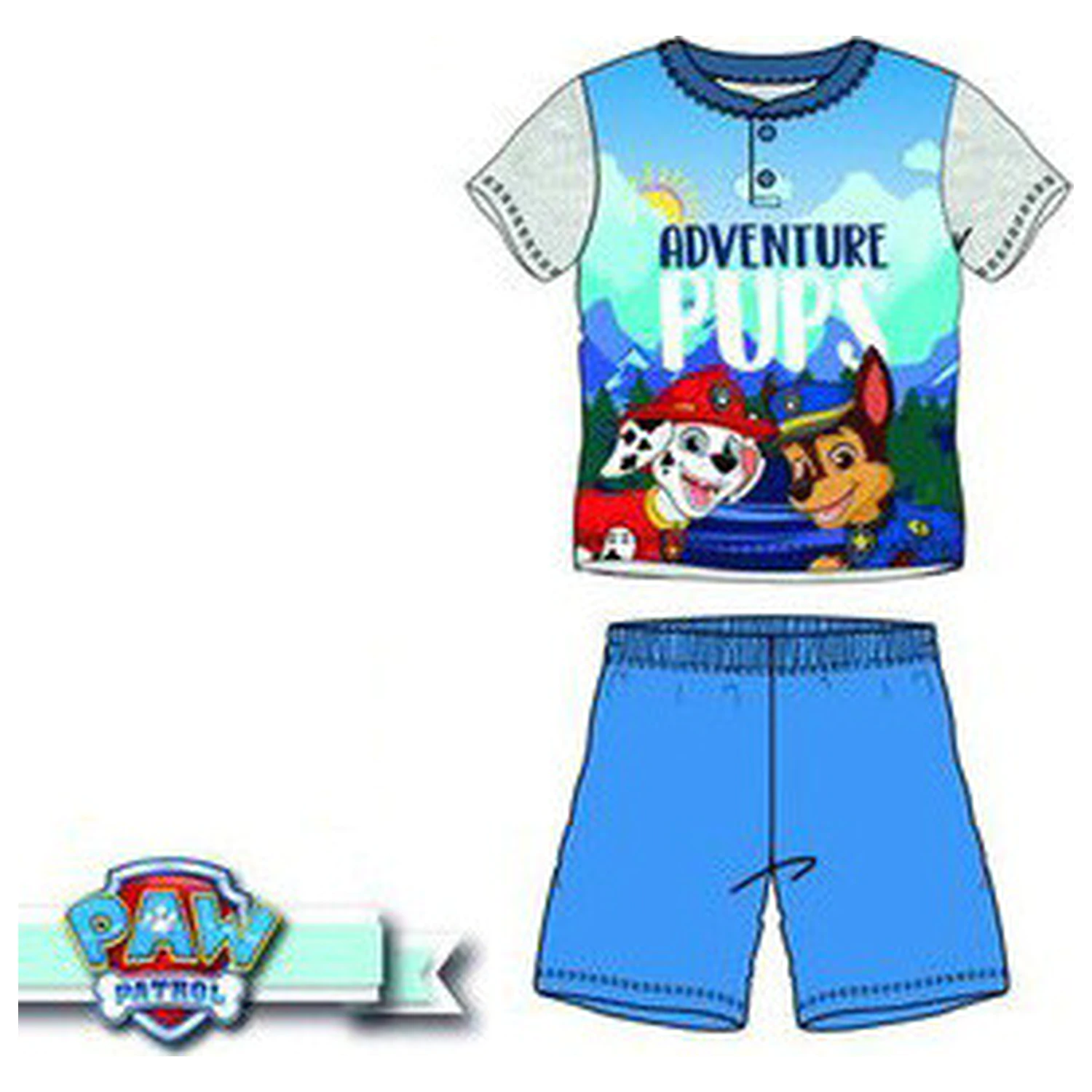 Paw Patrol Adventure Pups Detské krátke pyžamo produktová fotografia