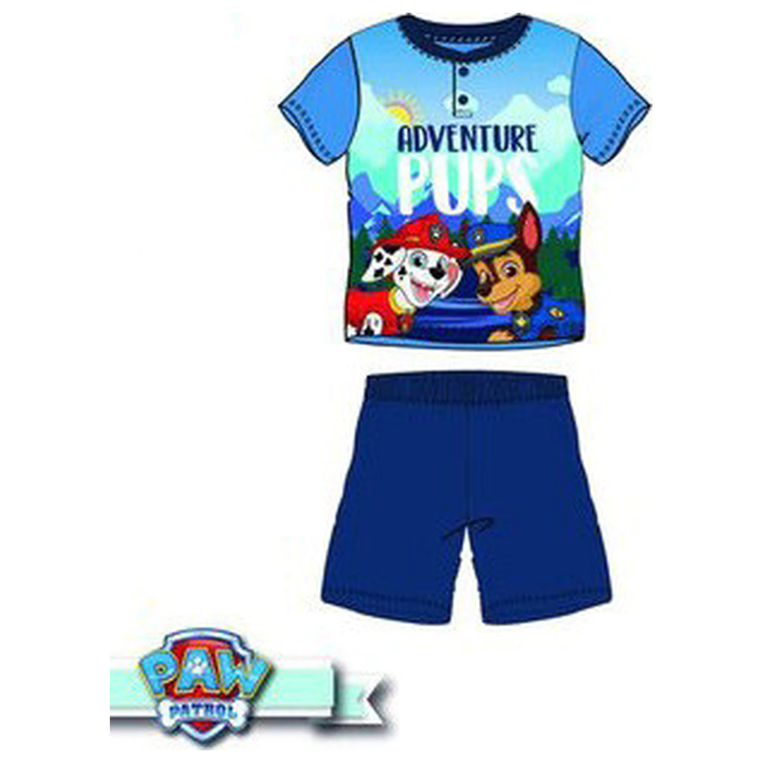 Paw Patrol Adventure Detské krátke pyžamá produktová fotografia