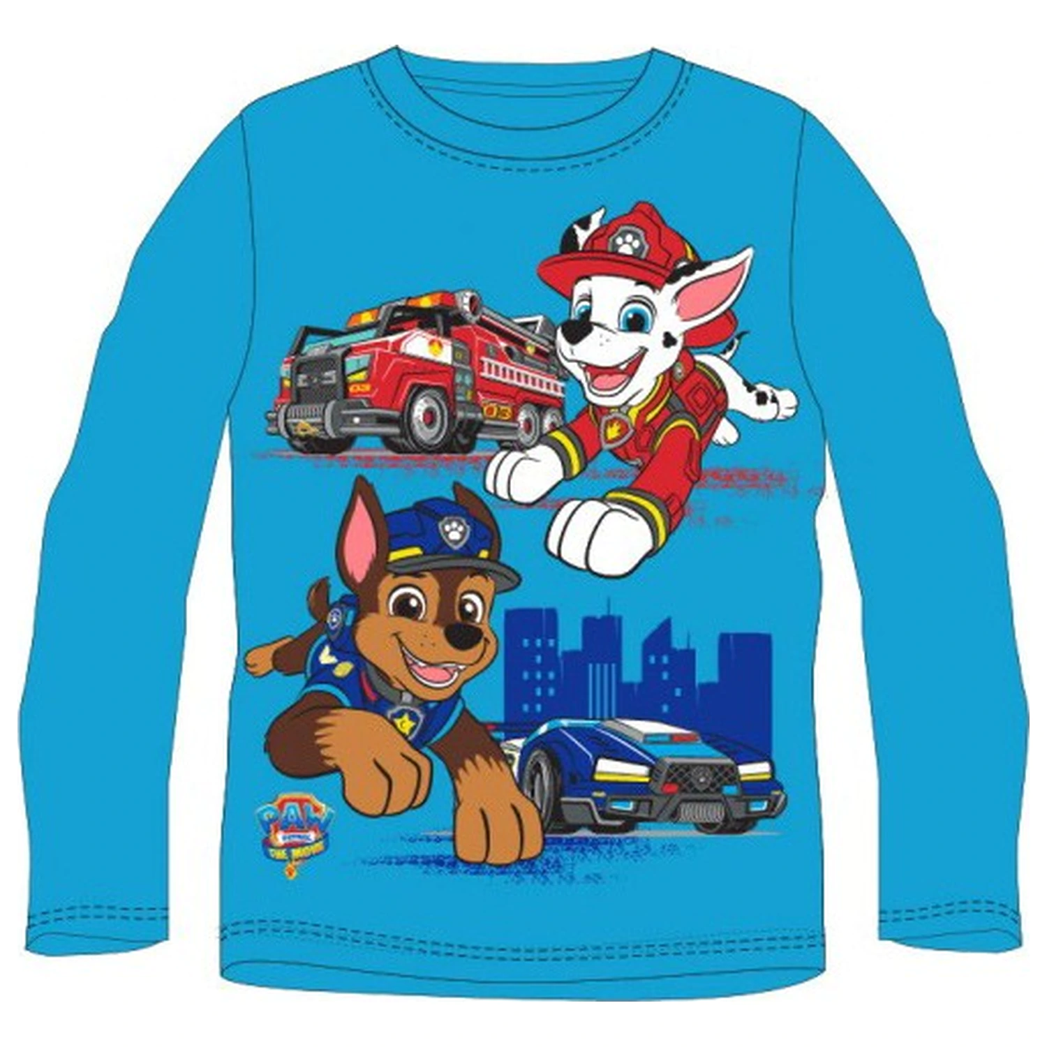 PAW Patrol City Saviors modré detské tričko s dlhým rukávom, vrchný diel produktová fotografia