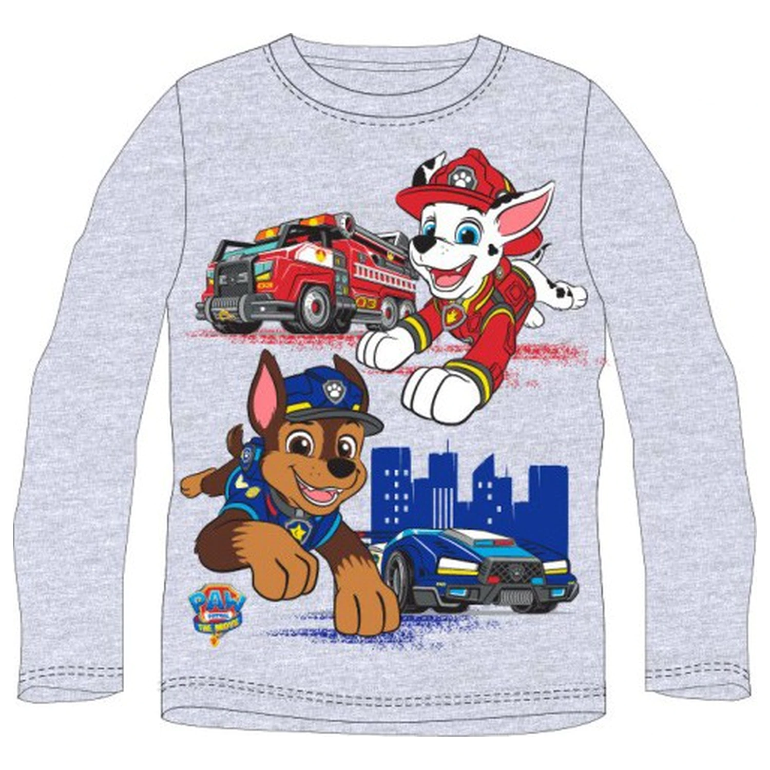 PAW Patrol City Saviors sivé detské tričko s dlhým rukávom, vrchný diel produktová fotografia