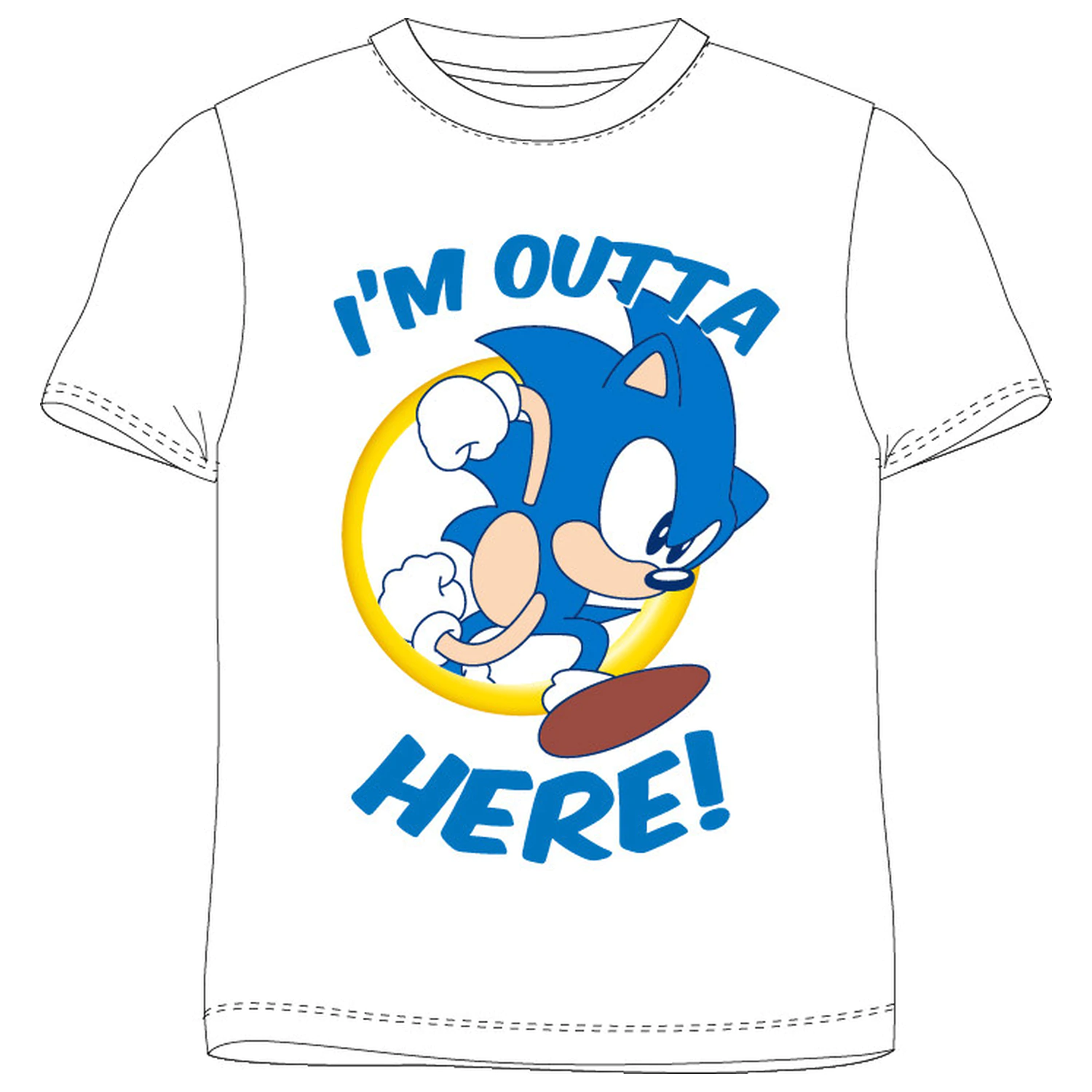 Sonic Here tričko s krátkym rukávom, top produktová fotografia