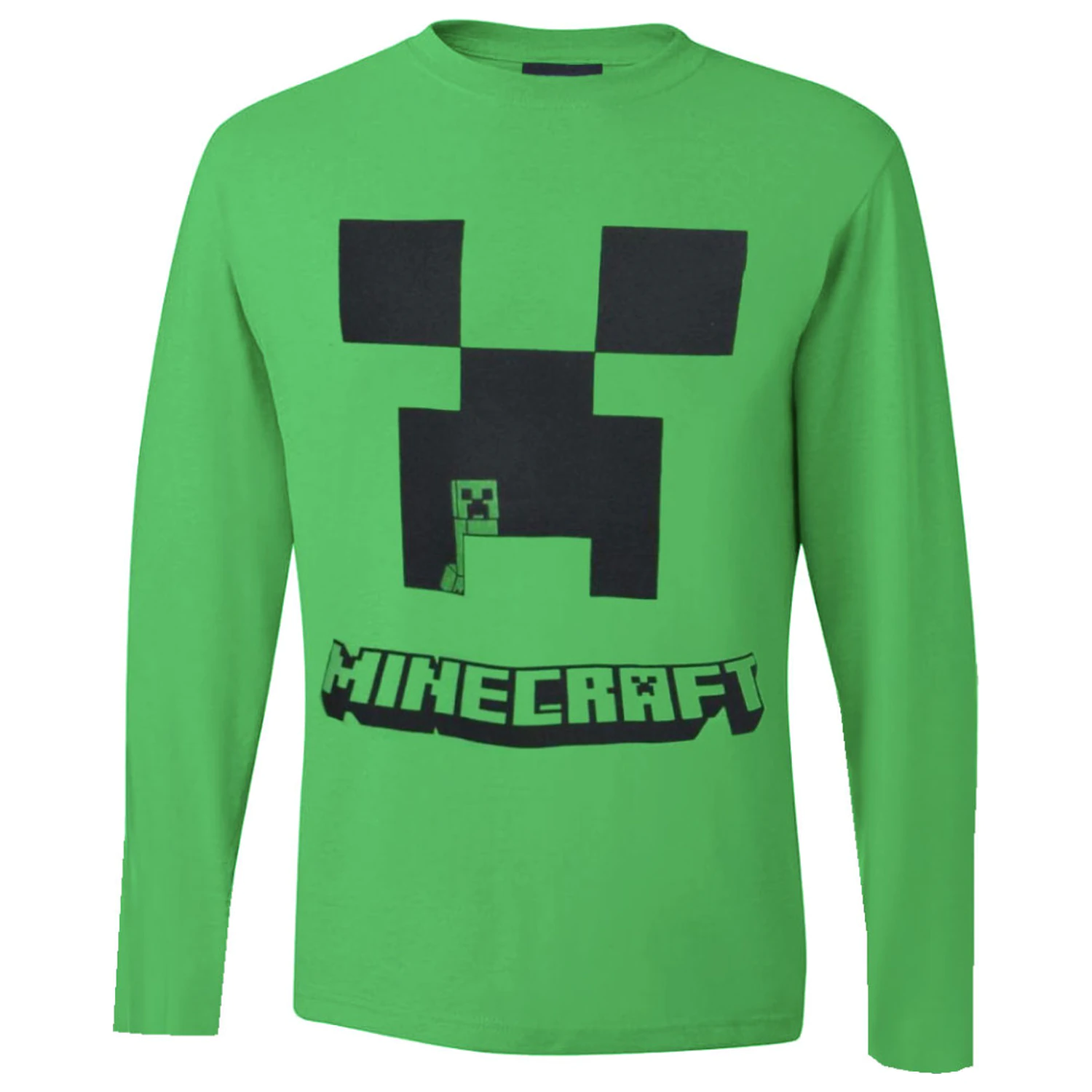 Minecraft Creeper Green detské tričko s dlhým rukávom, Top produktová fotografia