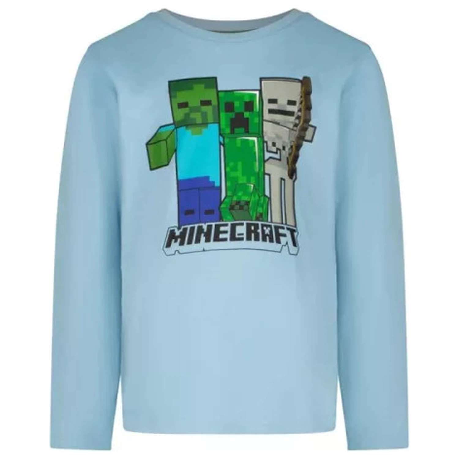 Minecraft Trio Blue Detské tričko s dlhým rukávom, top produktová fotografia