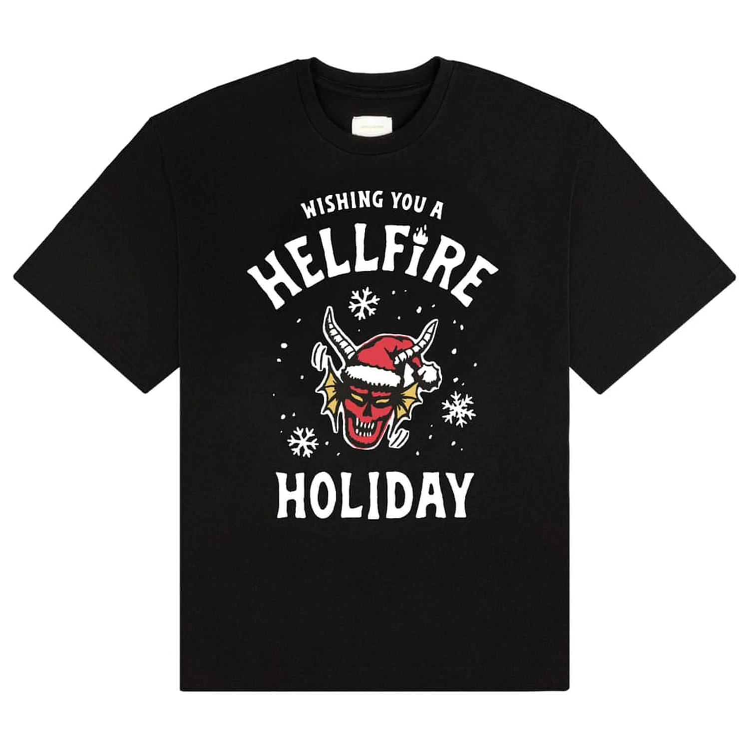 Stranger Things tričko Wishing You A Hellfire Holiday produktová fotografia