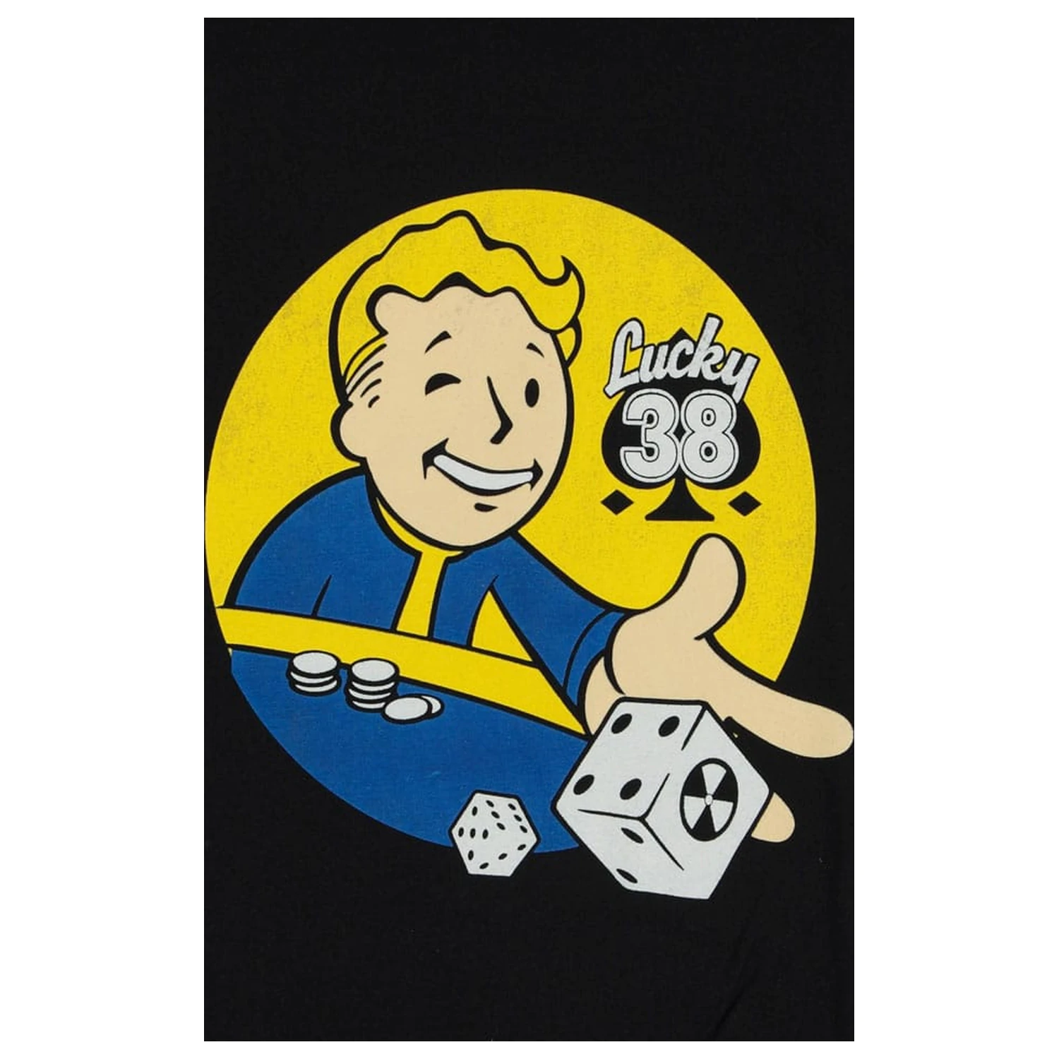 Fallout tričko Lucky 38 Dice produktová fotografia