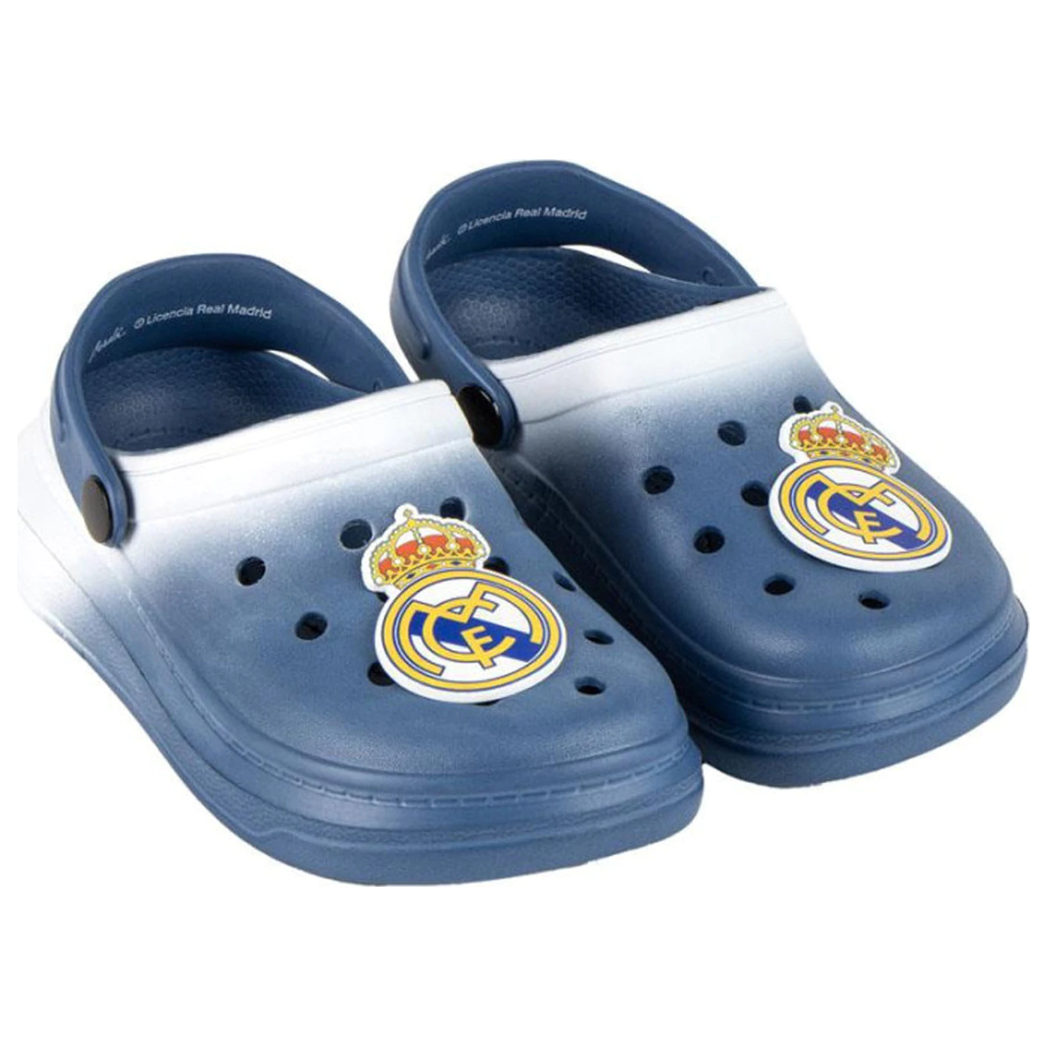 Real Madrid Coat of Arms Blue detské papuče, dreváky produktová fotografia