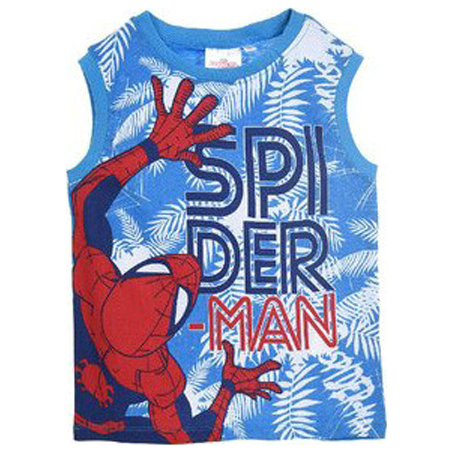 Spider-Man Leaf Blue detské tričko s krátkym rukávom, top produktová fotografia