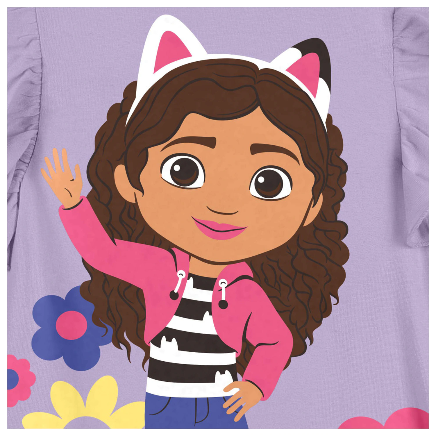 Gabi's Dollhouse Flowers Purple Detské tričko s krátkym rukávom, Top produktová fotografia