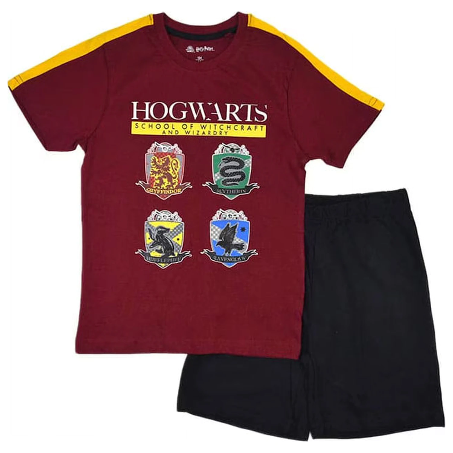 Harry Potter Witchcraft Červené detské krátke pyžamo produktová fotografia