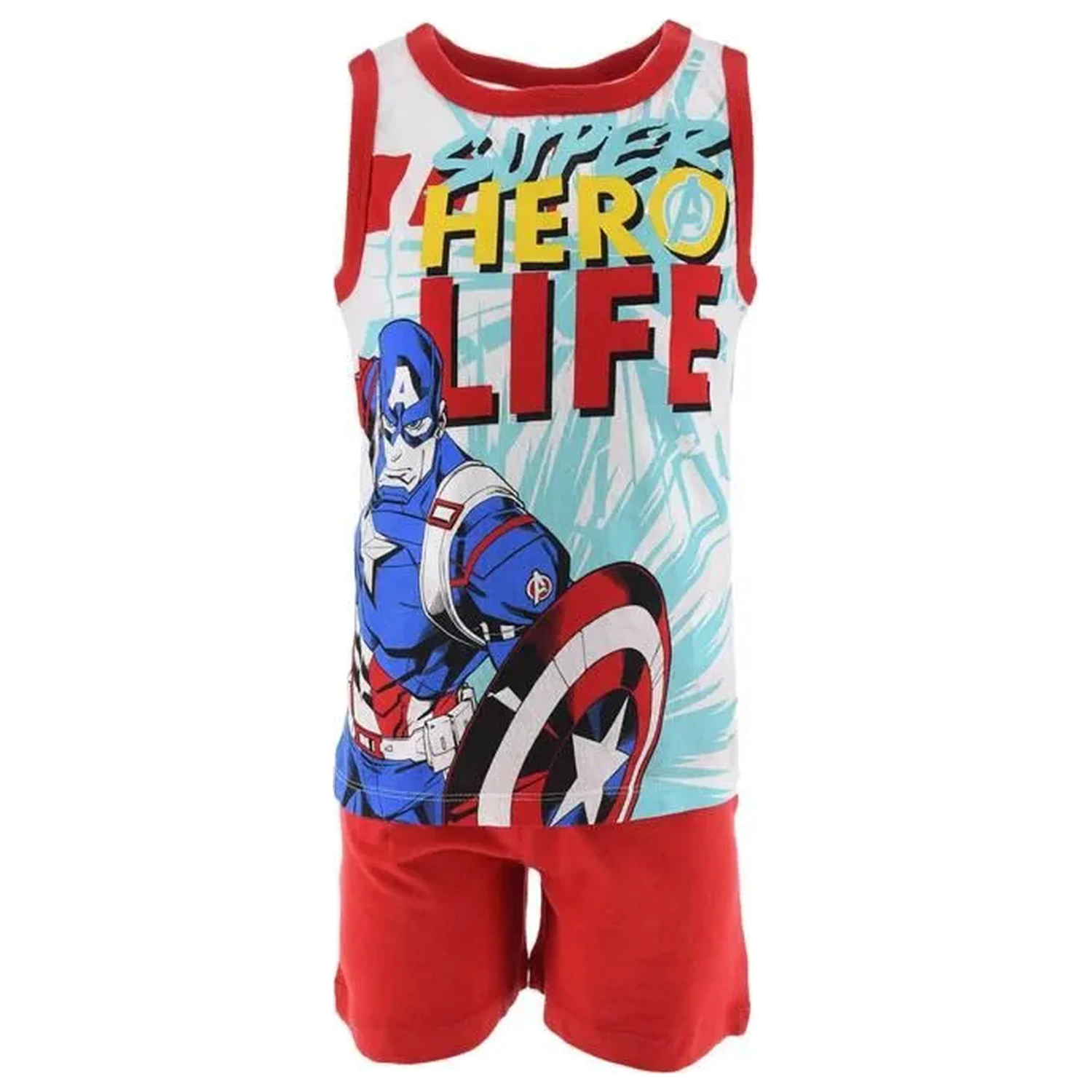 Avengers Hero Life Red detské krátke pyžamá produktová fotografia