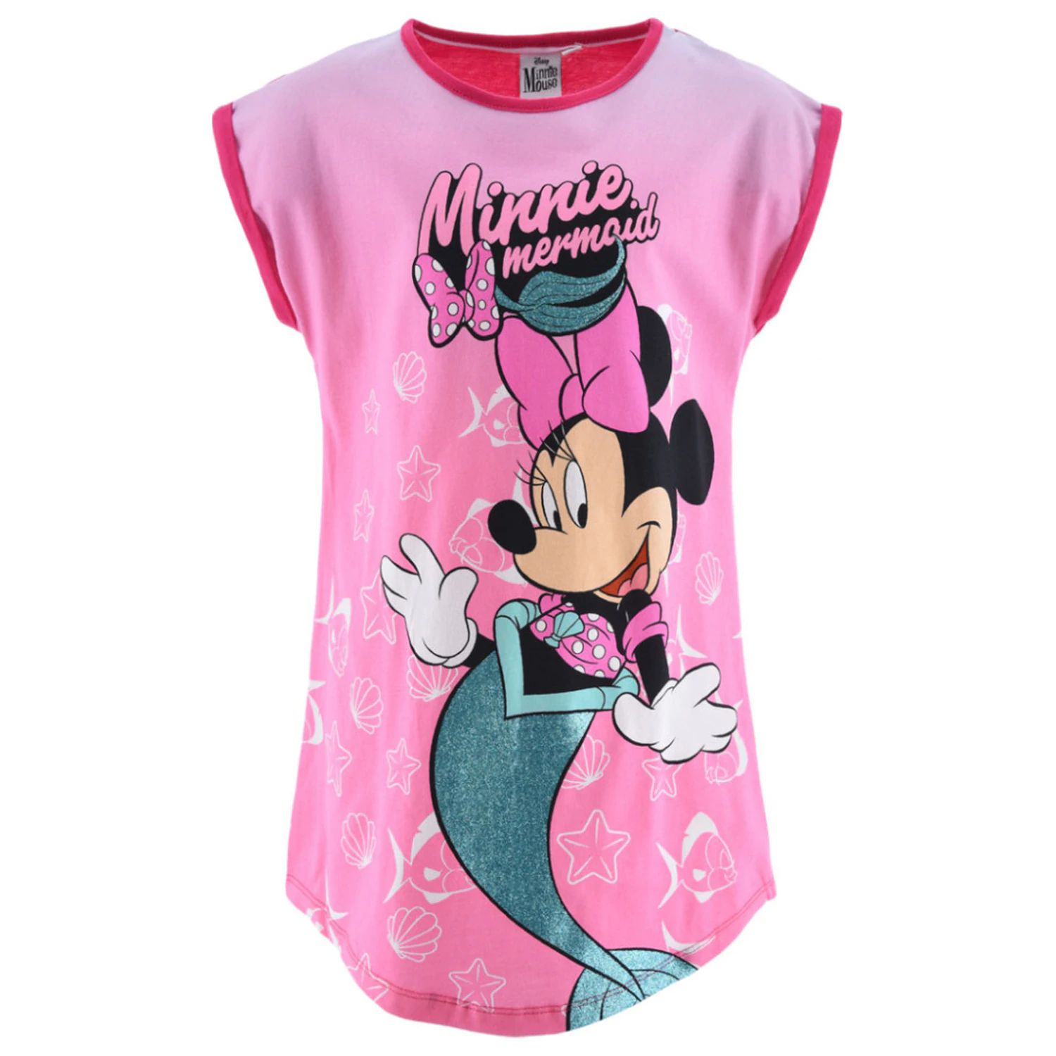Disney Minnie Mermaid Ružová Detská Nočná Košeľa produktová fotografia