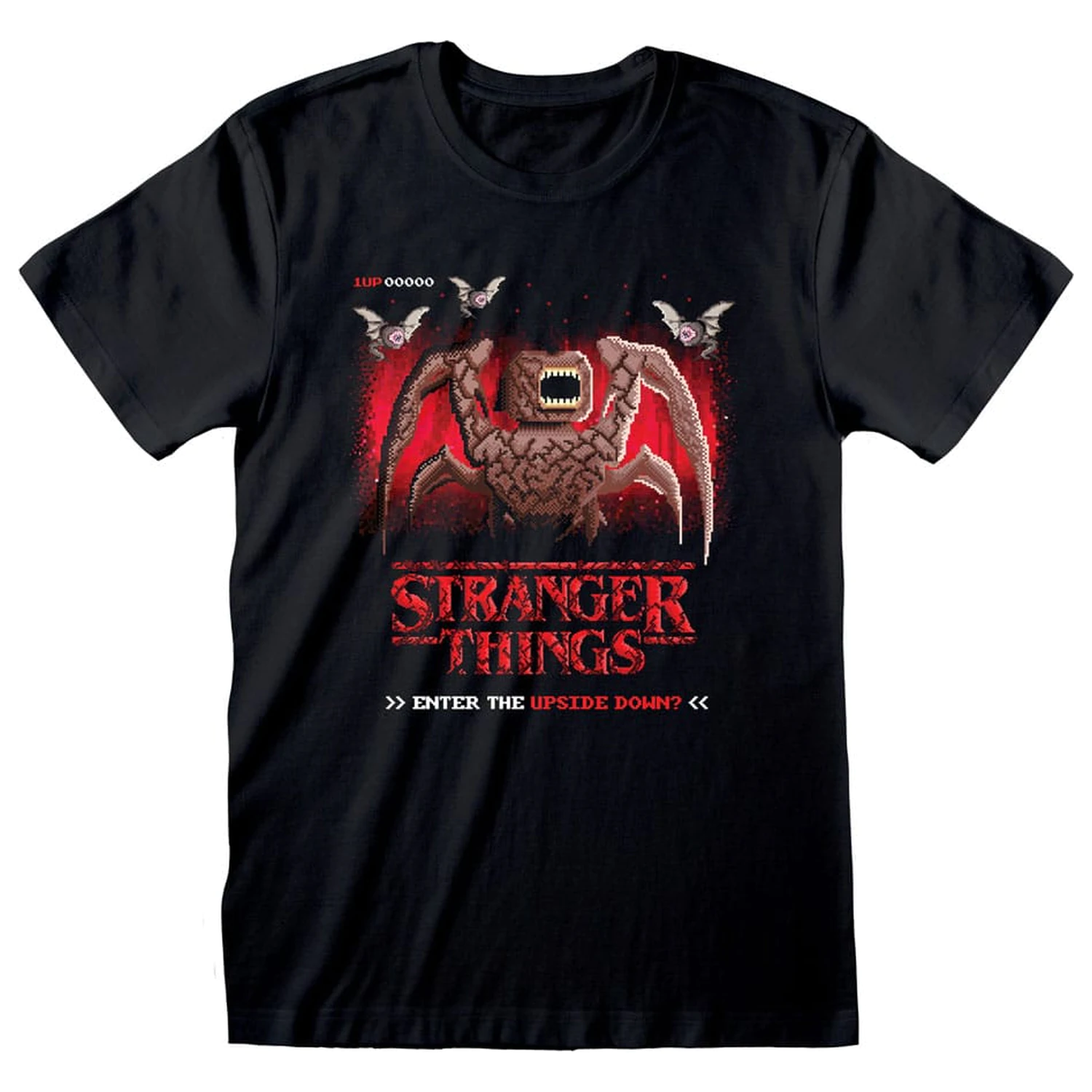 Stranger Things tričko 8 Bit Upside Down produktová fotografia