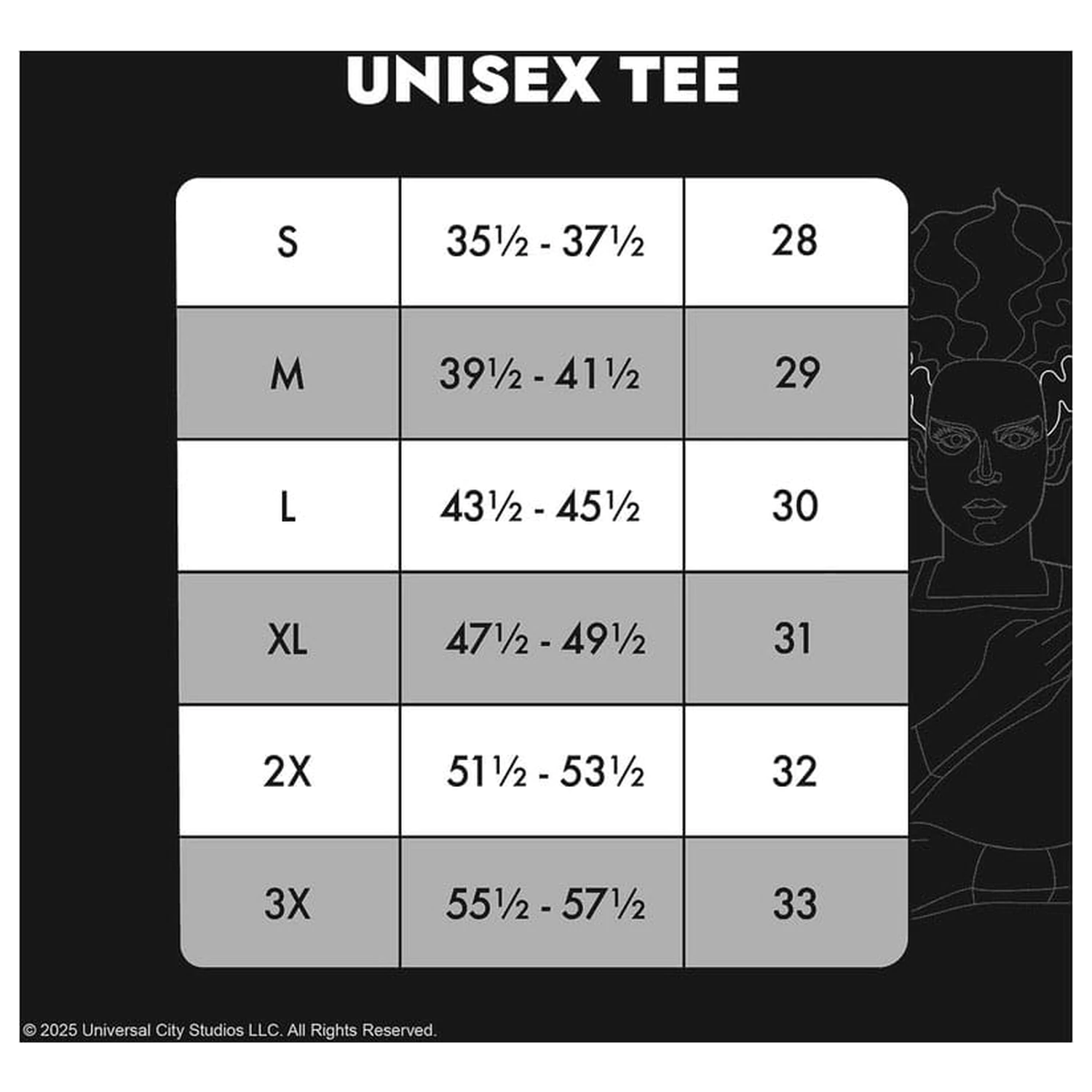 Universal Monsters by Loungefly Tričko T-Shirt Unisex Bride of Frankenstein produktová fotografia