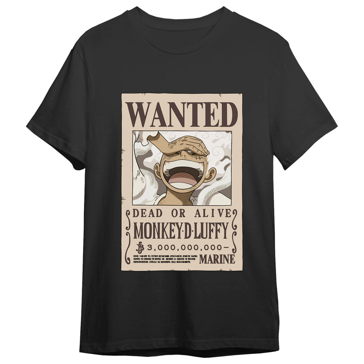 One Piece Monkey D. Luffy Wanted dospelé tričko produktová fotografia