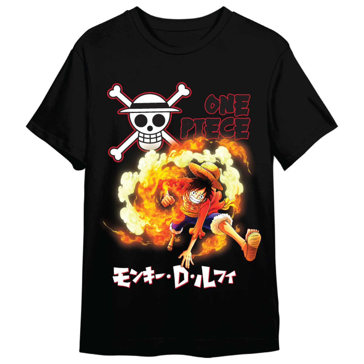 One Piece Monkey D. Luffy Attack dospelé tričko produktová fotografia