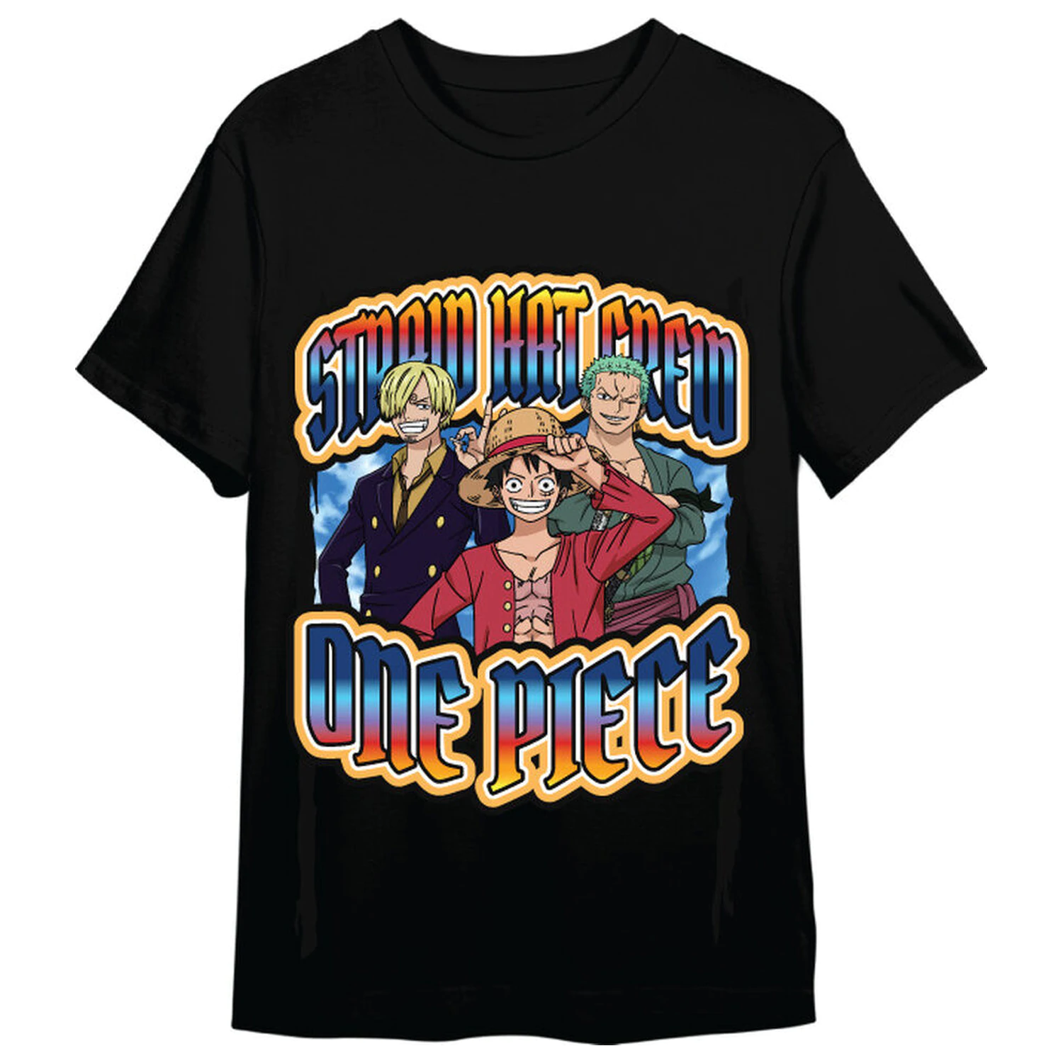 One Piece Monkey D. Luffy, Roronoa Zoro & Sanji dospelé tričko produktová fotografia