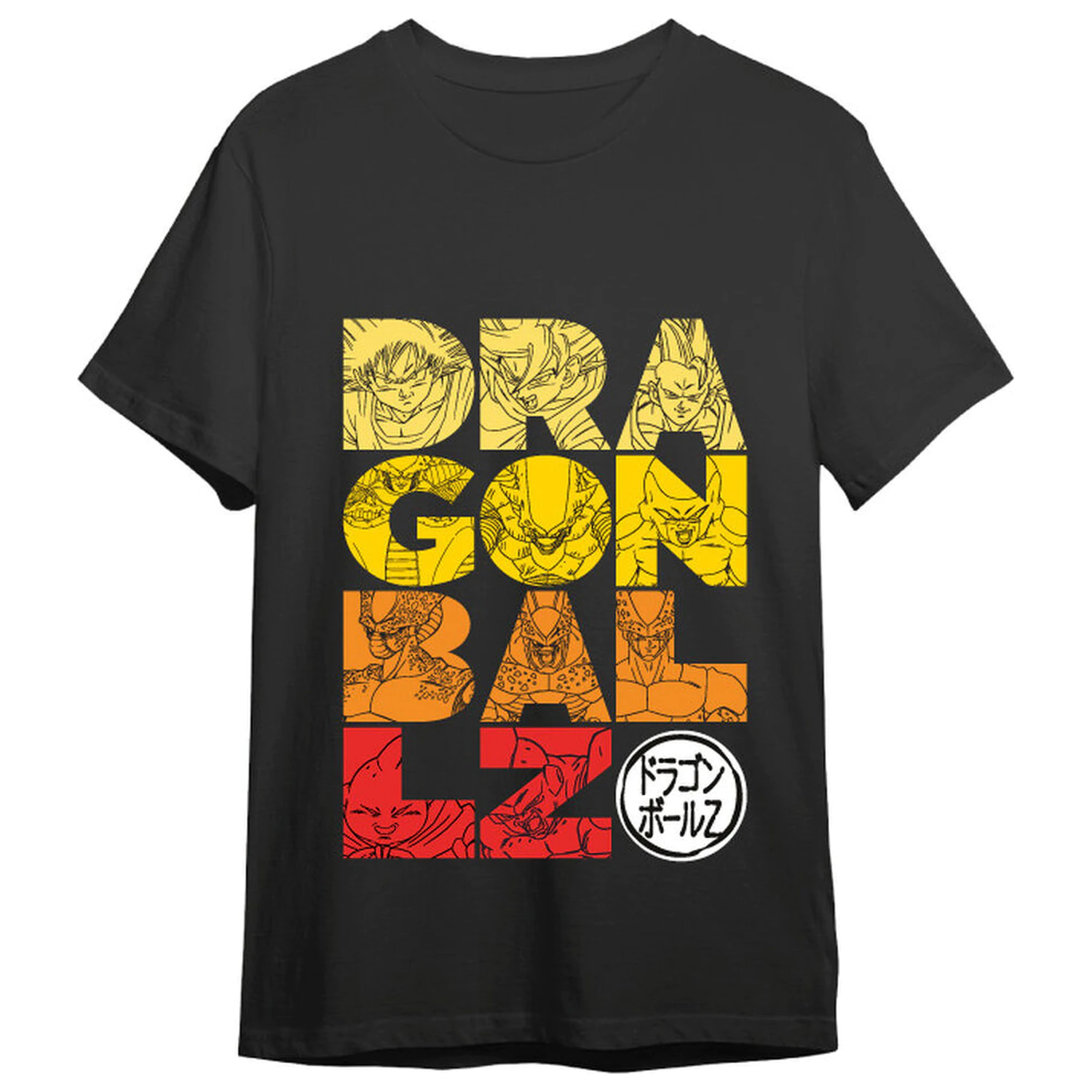 Dragon Ball Z Letters dospelácke tričko produktová fotografia