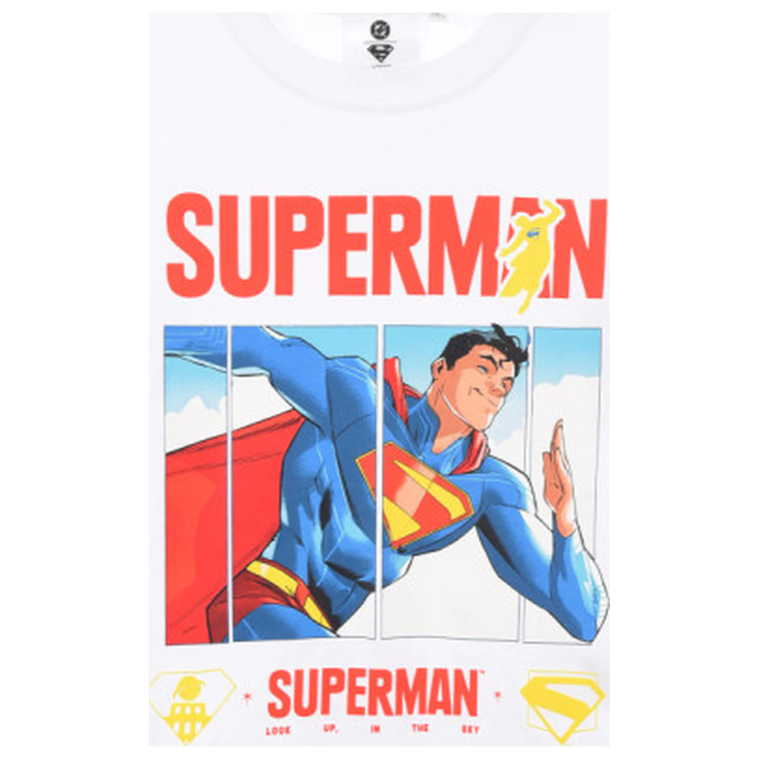 Superman Biele detské tričko s dlhými rukávmi, Top produktová fotografia
