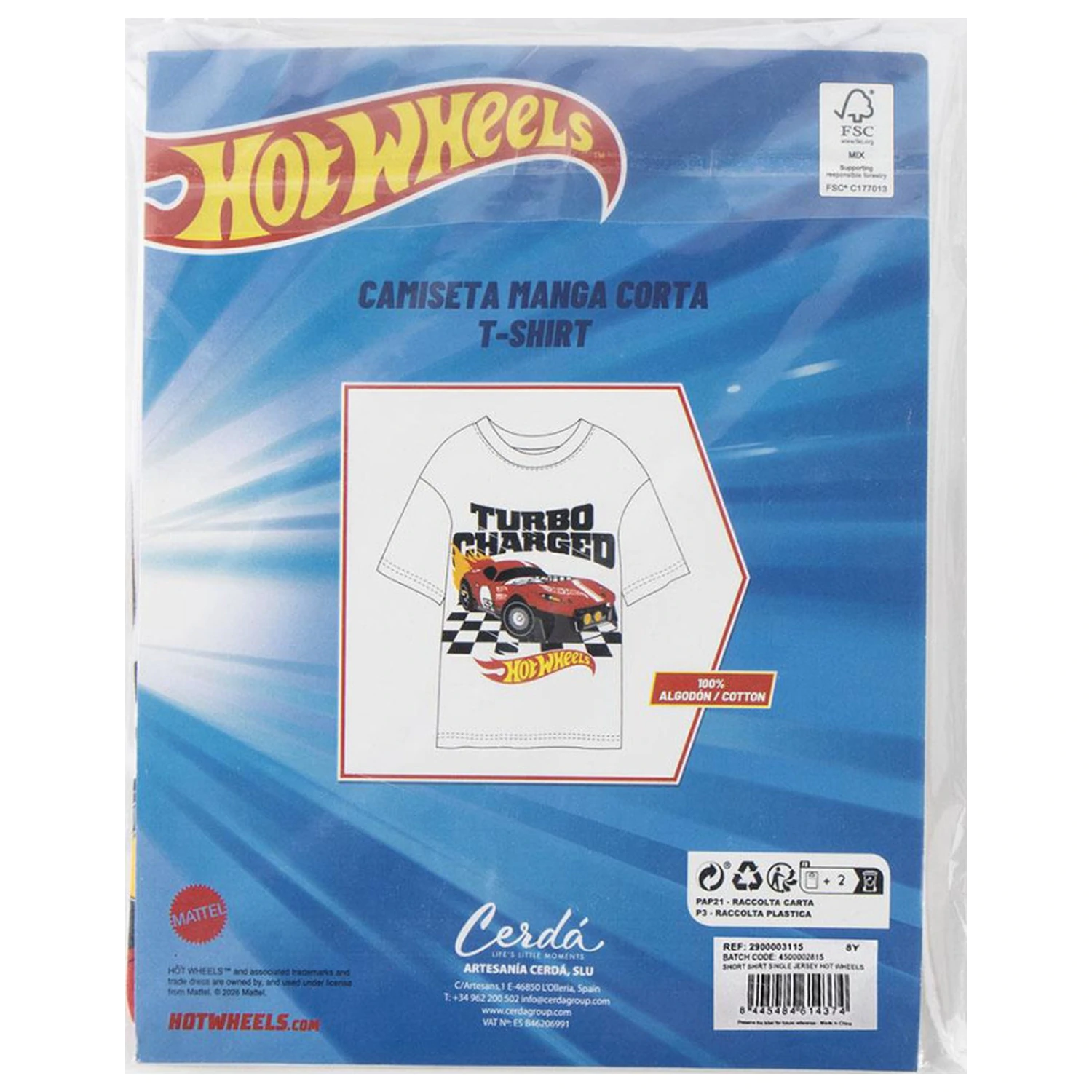 Hot Wheels Turbo Kids' Tričko s Krátkym Rukávom, Top produktová fotografia