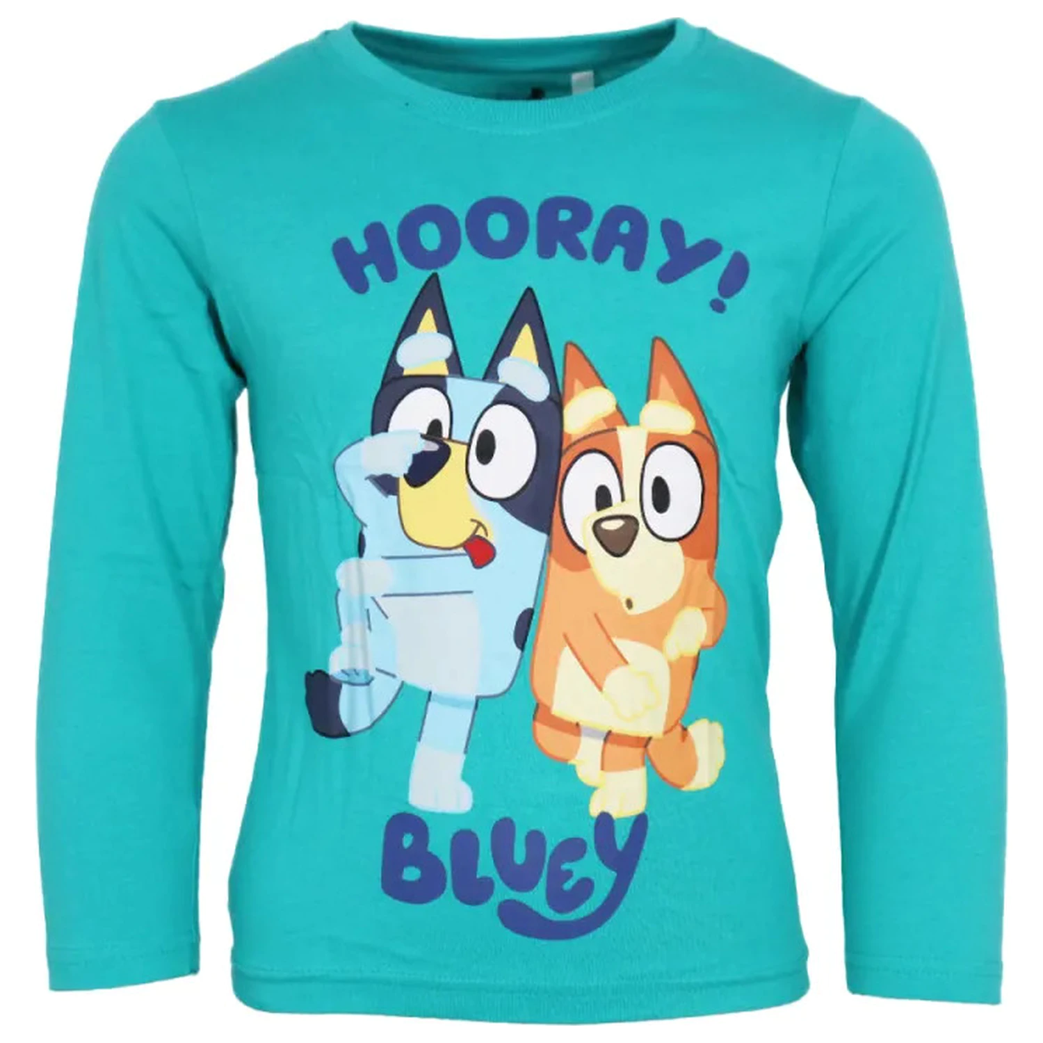 Bluey Hooray! Blue kids dlhorukávové tričko, top produktová fotografia