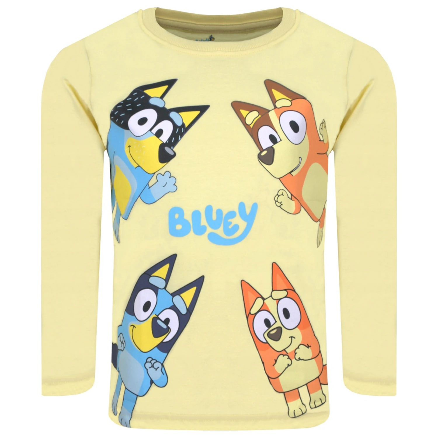Bluey Let's Do Yellow Detské tričko s dlhým rukávom, Top produktová fotografia