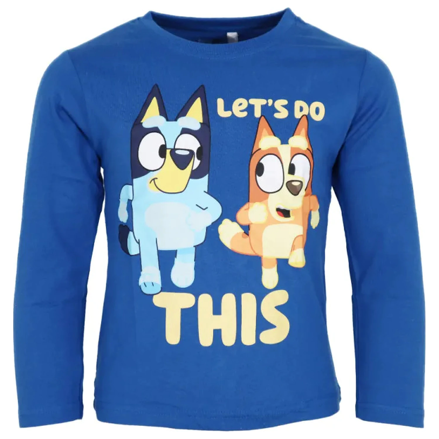 Bluey Let's Do Blue Detské tričko s dlhým rukávom, top produktová fotografia