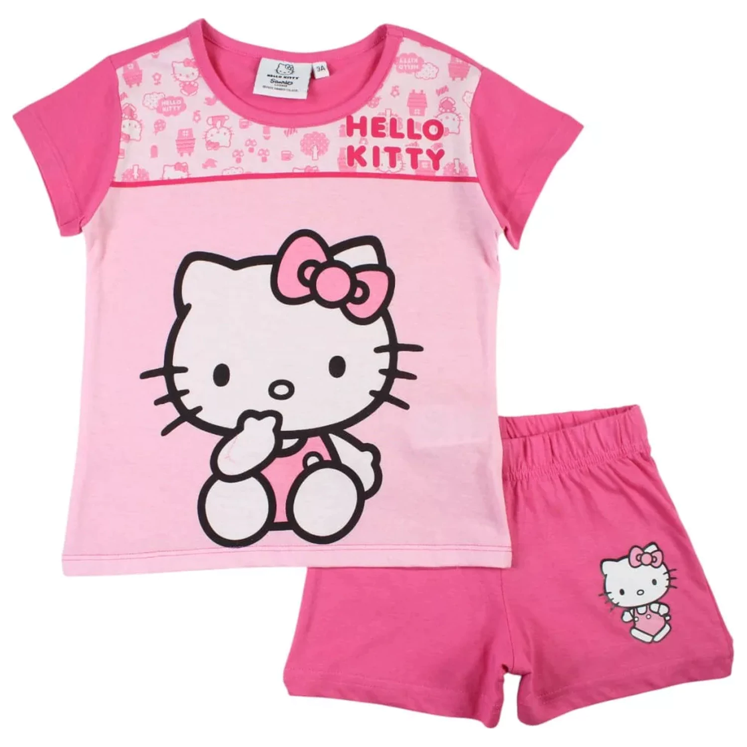 Hello Kitty Cutie Pink detské krátke pyžamá produktová fotografia