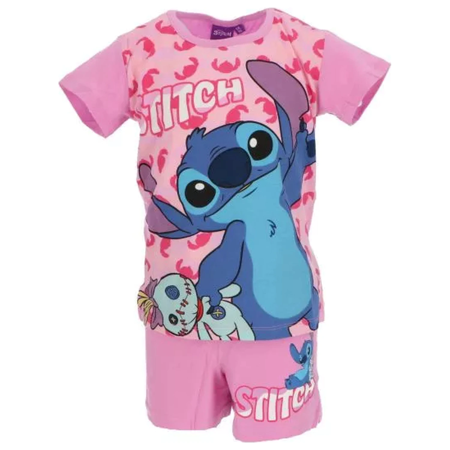 Stitch Scrump Pink Detské Krátke Pyžamo produktová fotografia