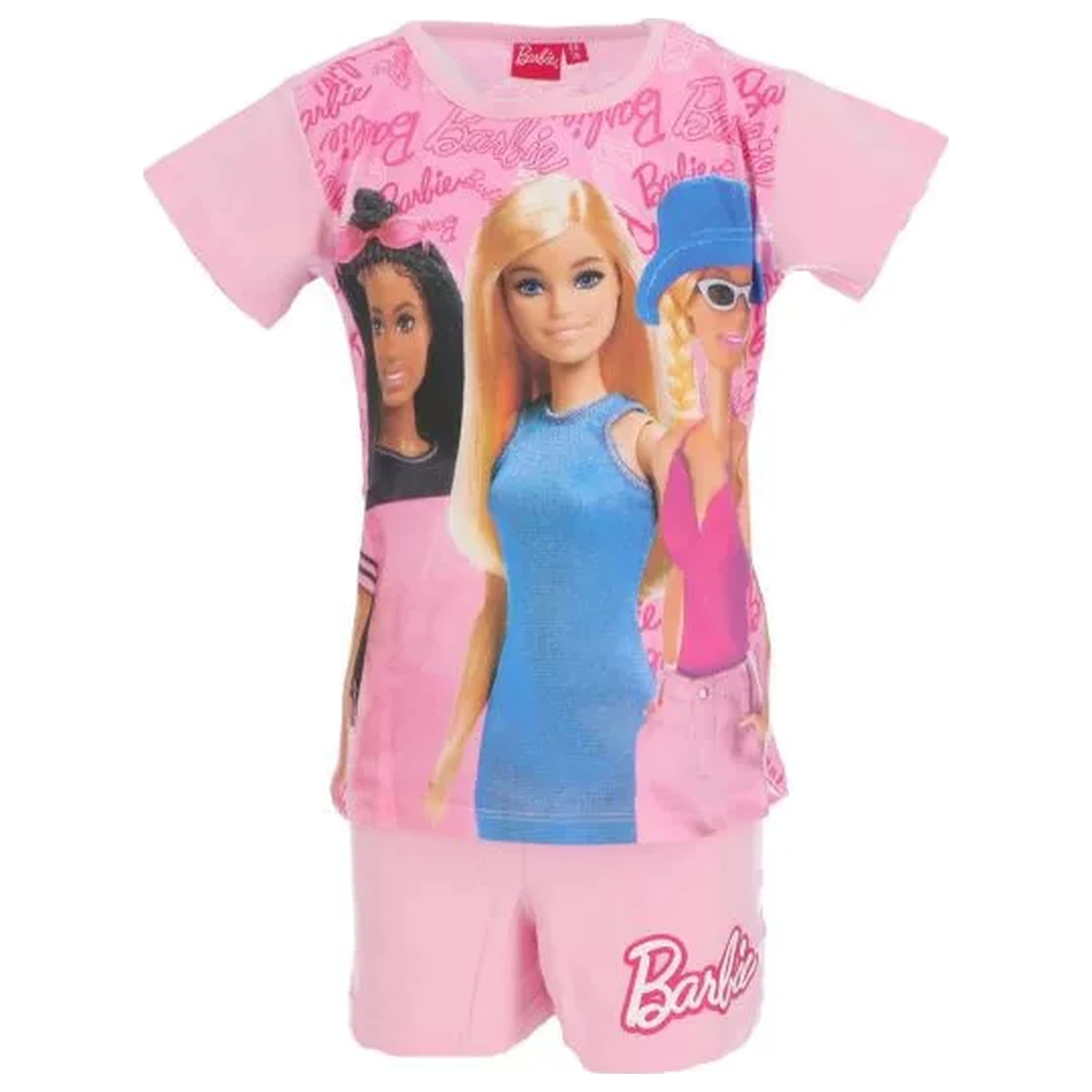 Barbie Trendy svetloružové detské krátke pyžamo produktová fotografia