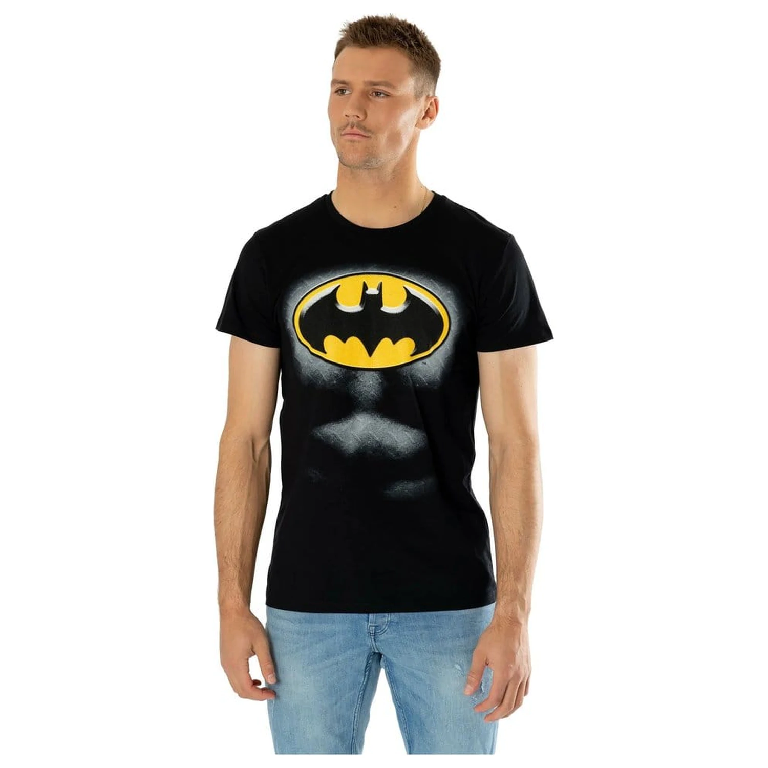 DC Comics tričko Batman Logo Ripped Bevel produktová fotografia