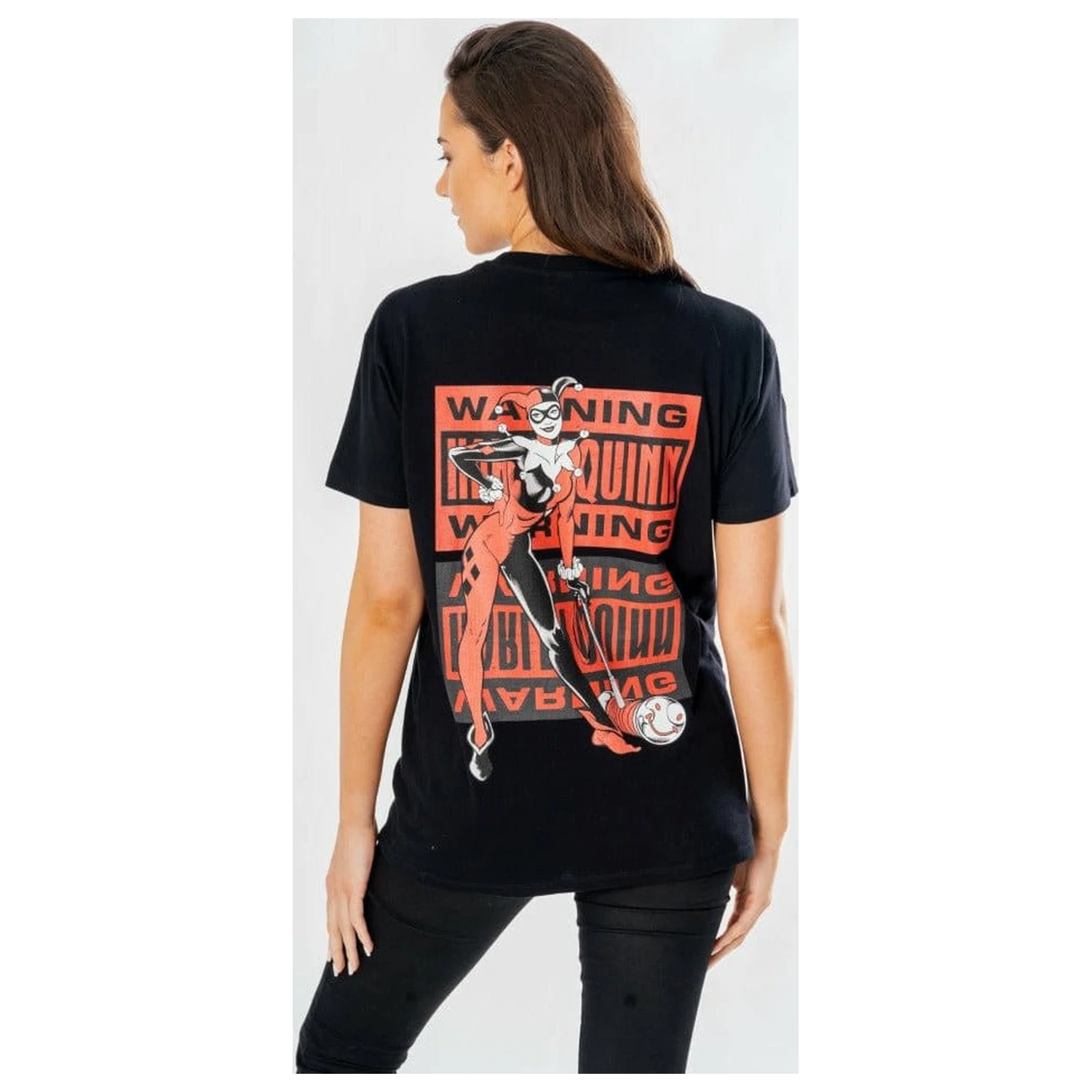 DC Comics tričko Harley Quinn Front Back Warning produktová fotografia
