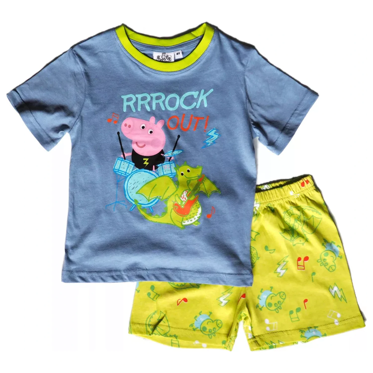 Peppa Pig Rock Out Blue Kids krátke pyžamo produktová fotografia