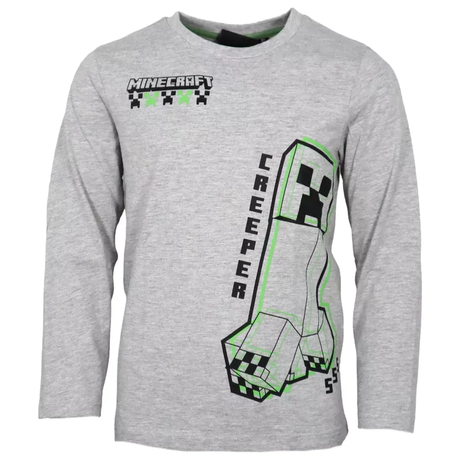 Minecraft Create Grey tričko s dlhým rukávom, top pre deti produktová fotografia