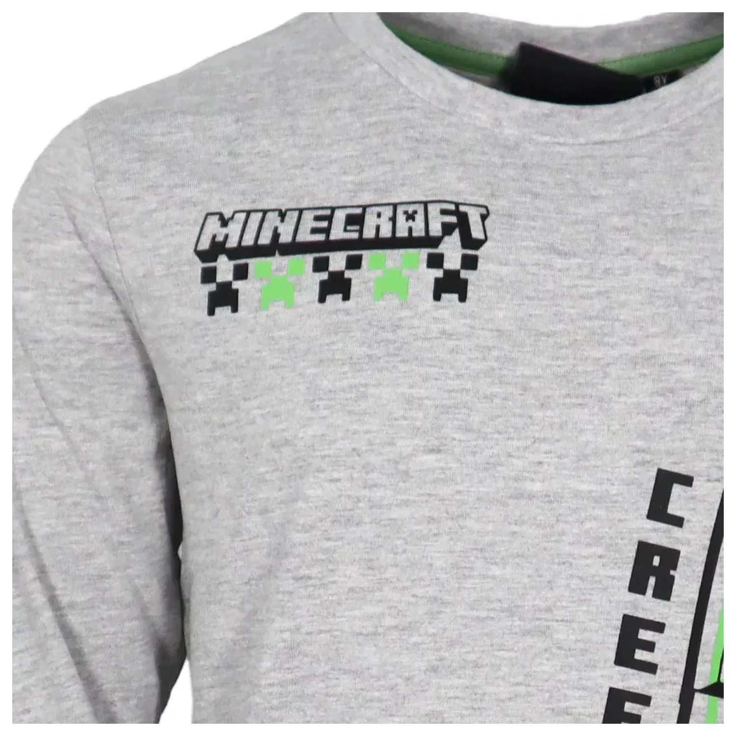 Minecraft Create Grey tričko s dlhým rukávom, top pre deti produktová fotografia