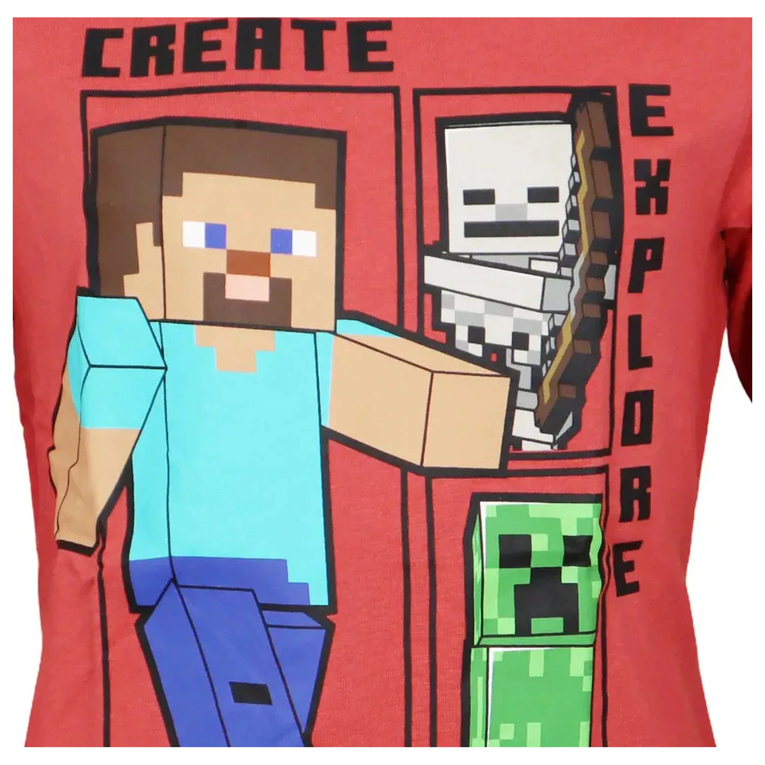 Minecraft Create Red Long Sleeve Tričko pre deti produktová fotografia