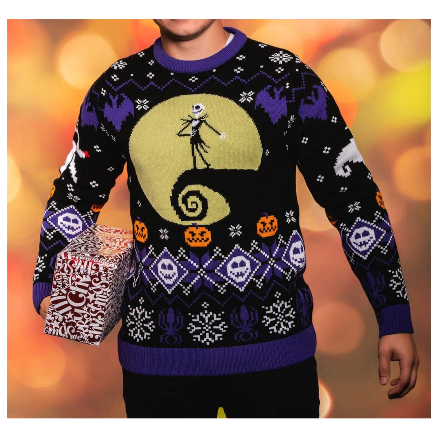 Nightmare Before Christmas vianočný sveter 8-bit produktová fotografia