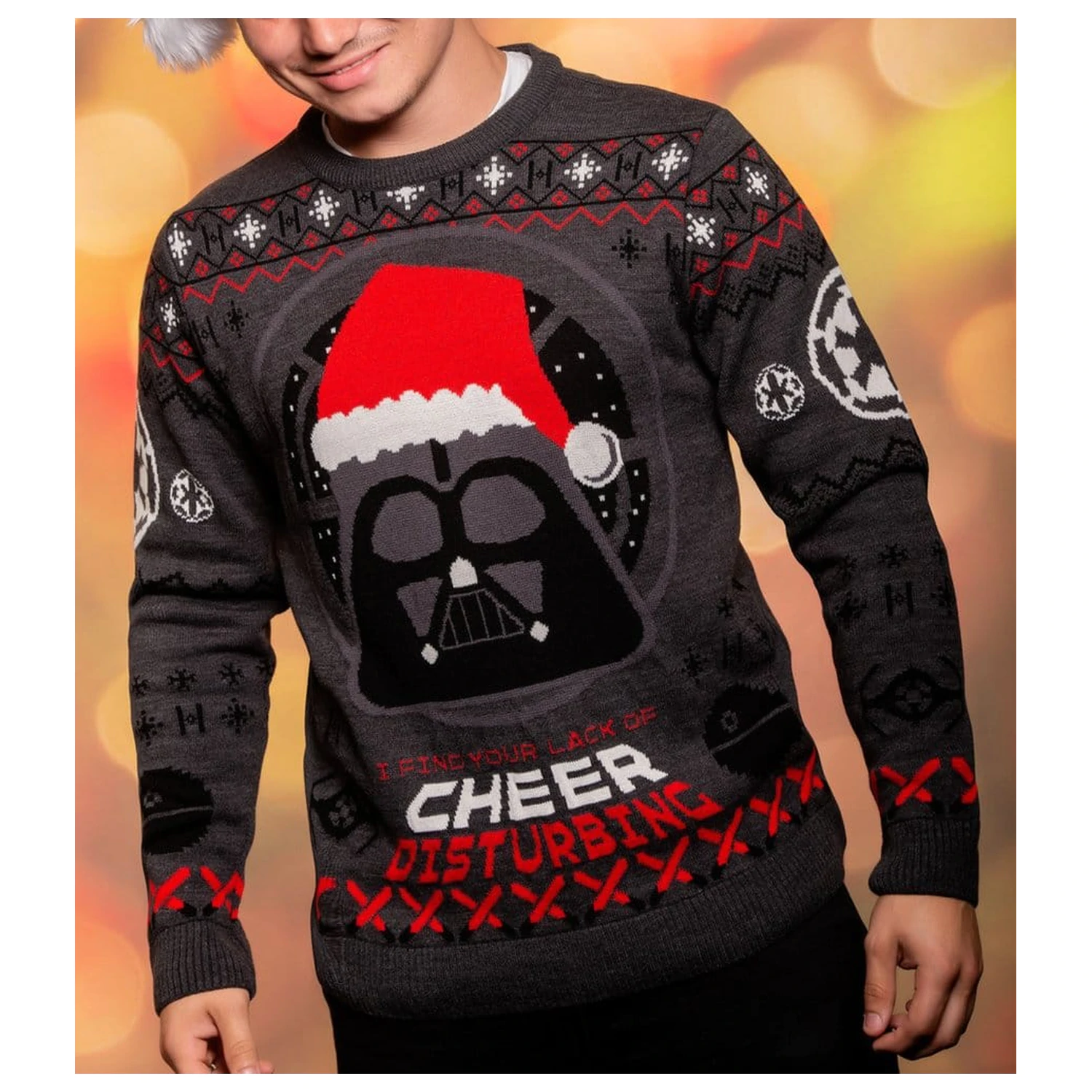 Star Wars Darth Vader vianočný sveter produktová fotografia