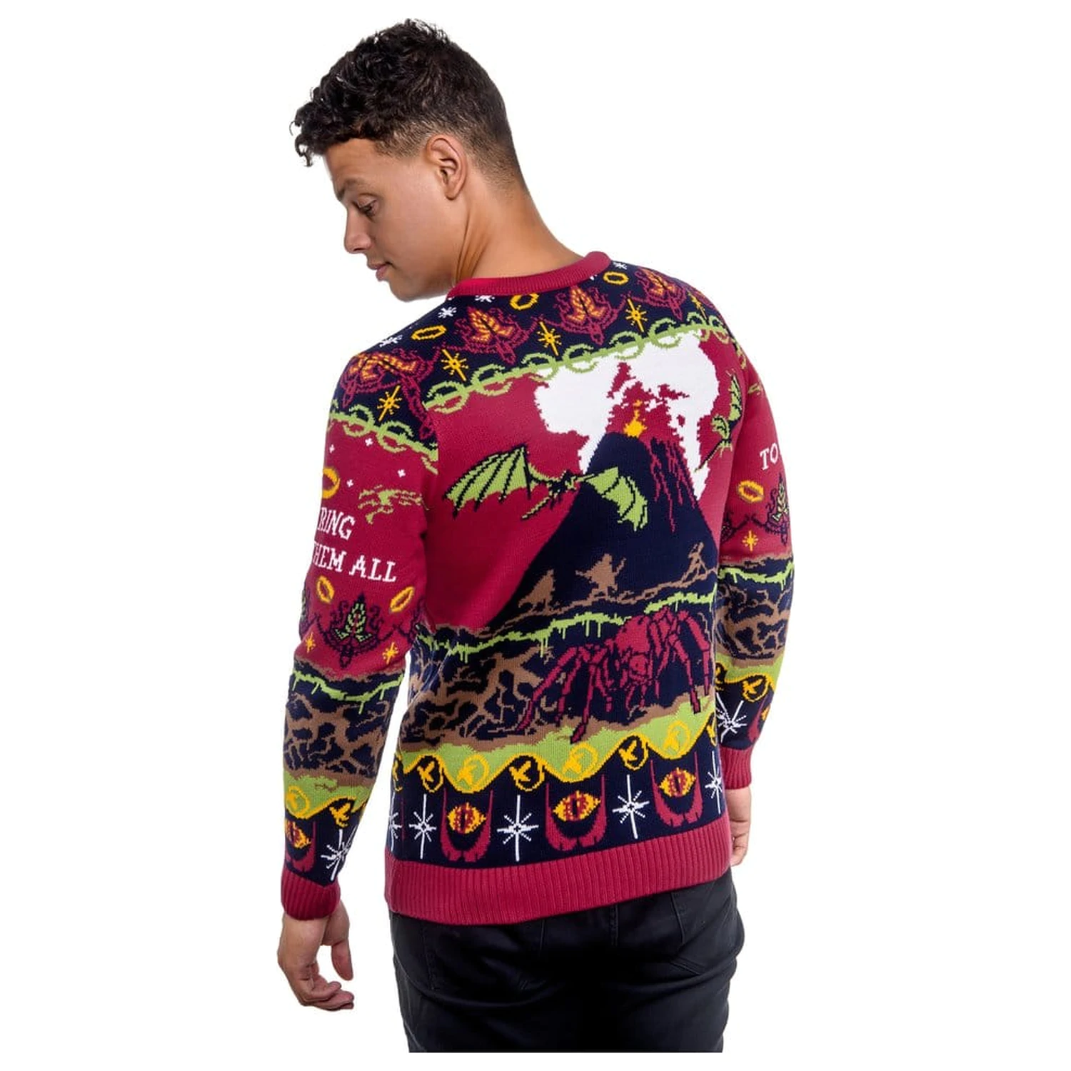 Lord Of The Rings vianočný sveter One Sweater To Rule Them All produktová fotografia