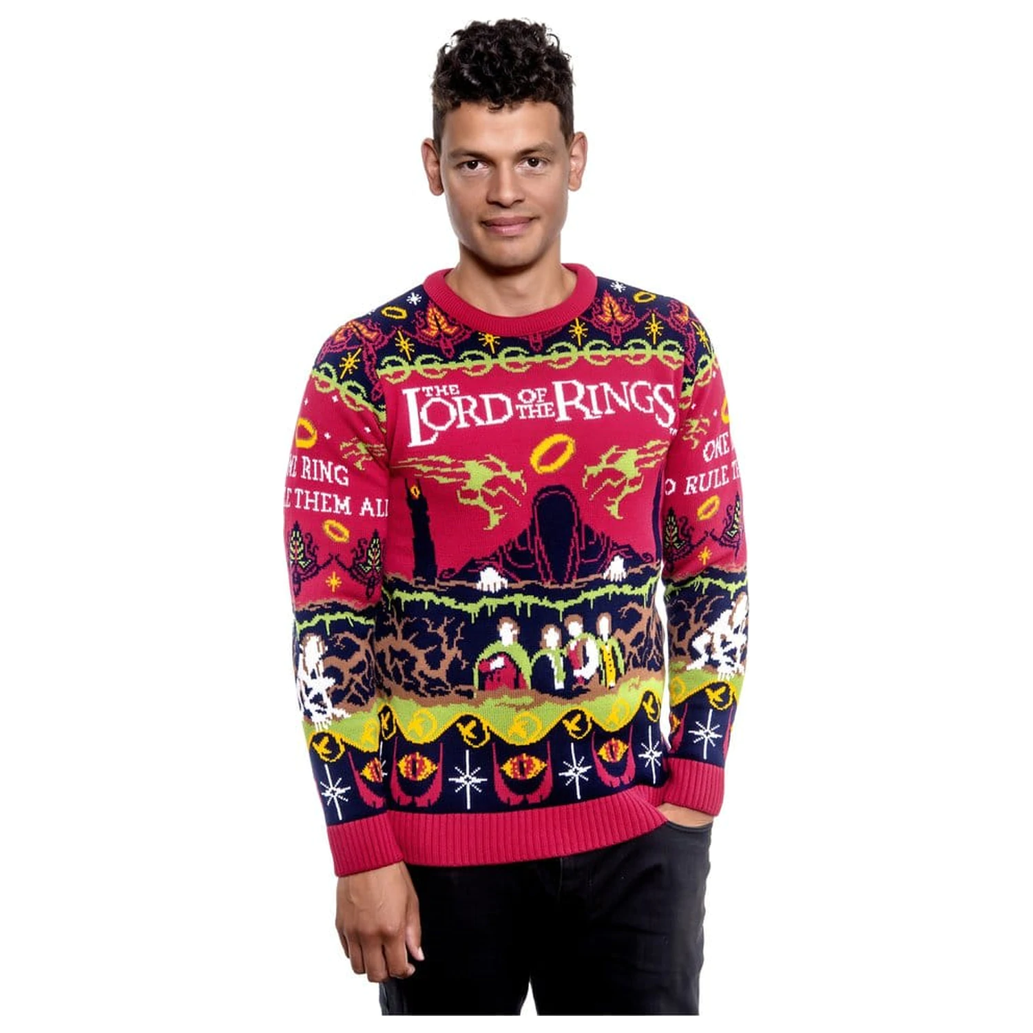 Lord Of The Rings vianočný sveter One Sweater To Rule Them All produktová fotografia