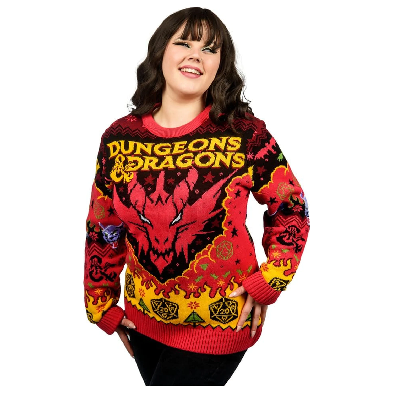Dungeons & Dragons vianočný sveter produktová fotografia