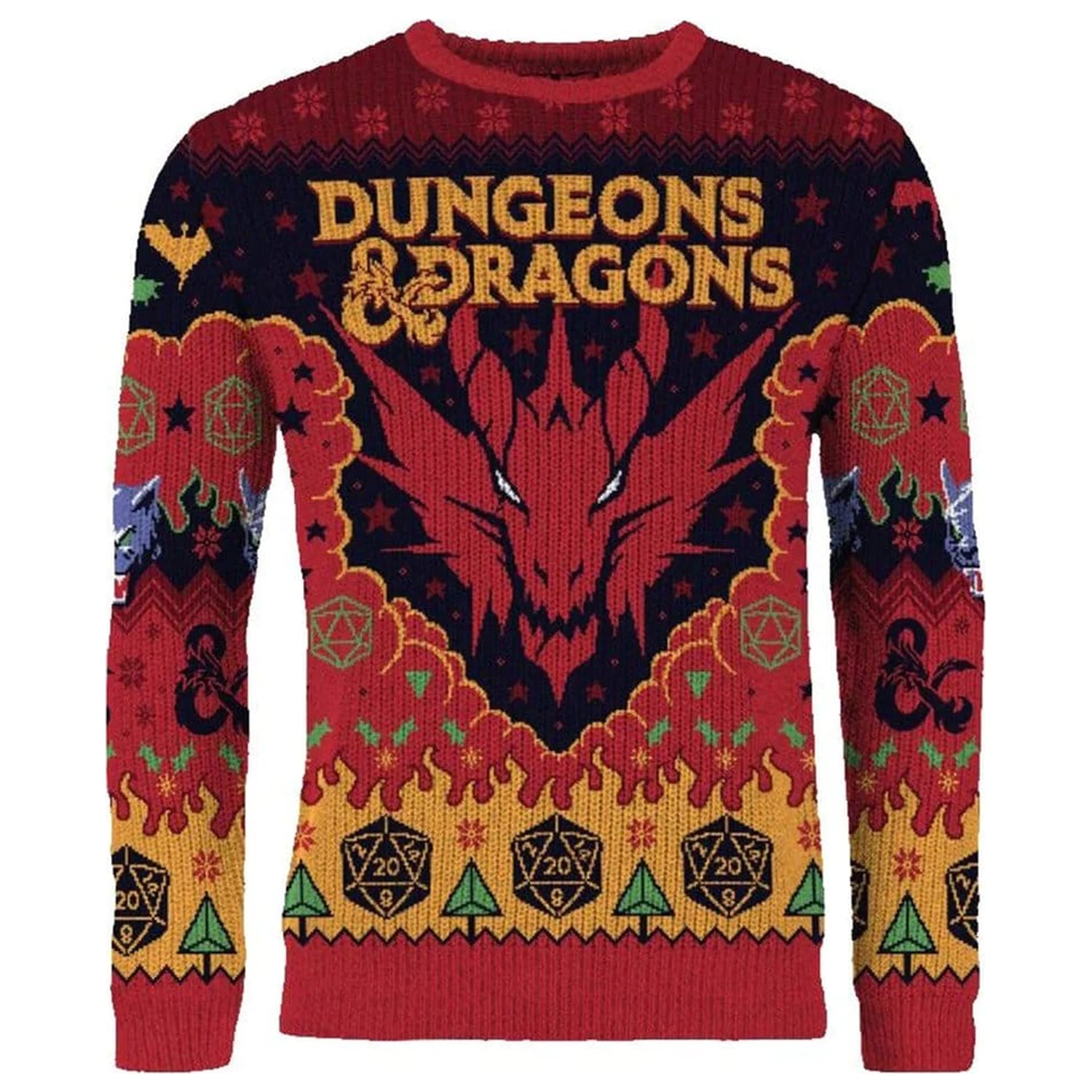 Dungeons & Dragons vianočný sveter produktová fotografia