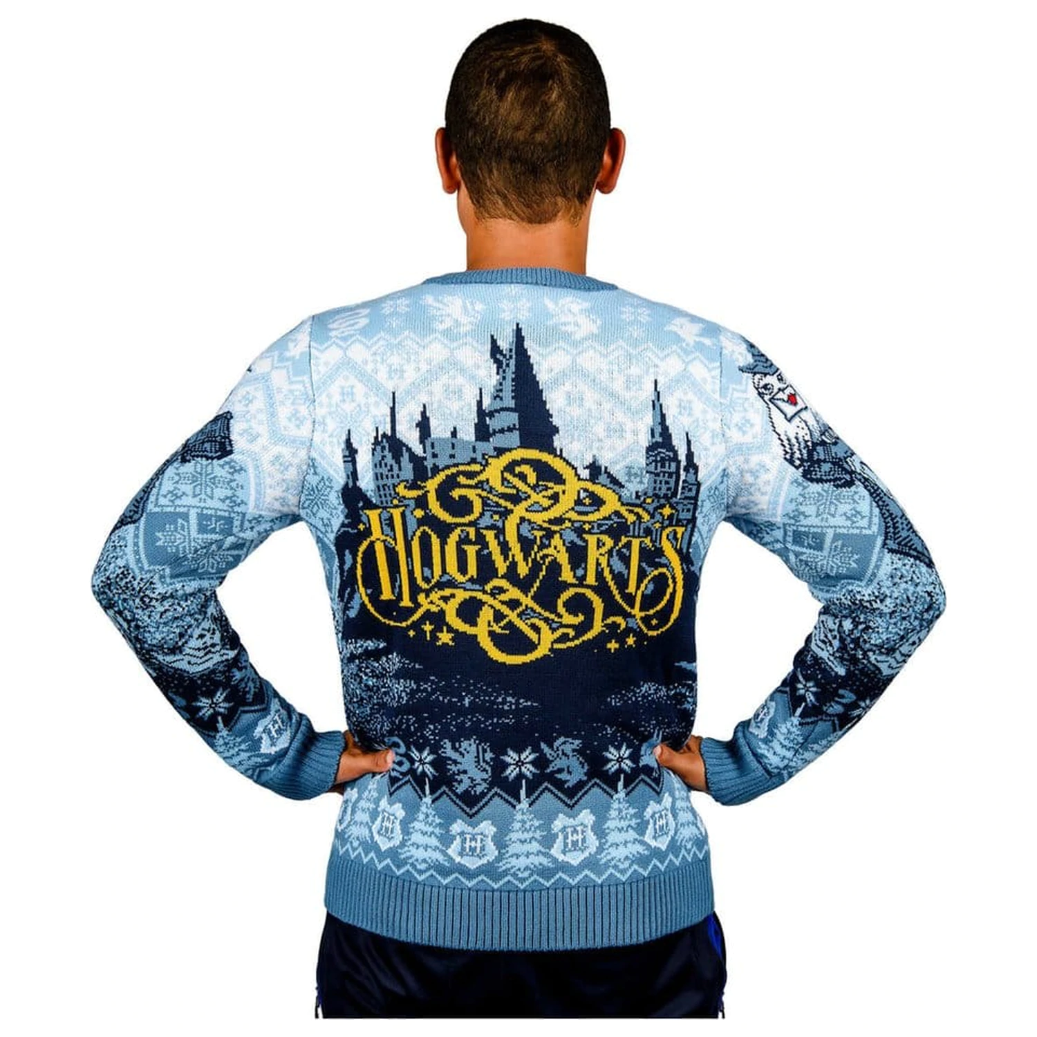 Harry Potter Hogwarts vianočný sveter produktová fotografia